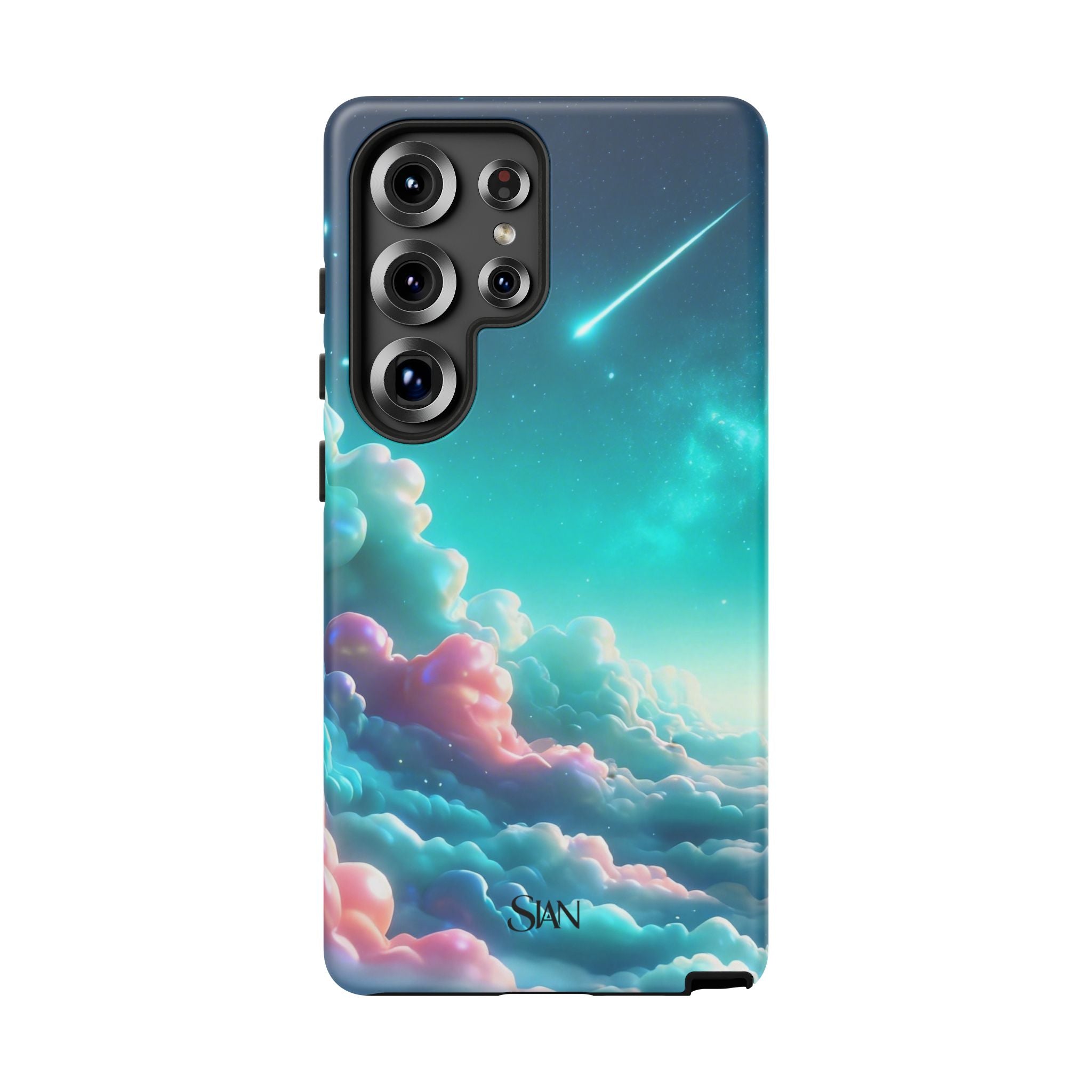 Dreamy Pastel Clouds with Shooting Star phone case Printify