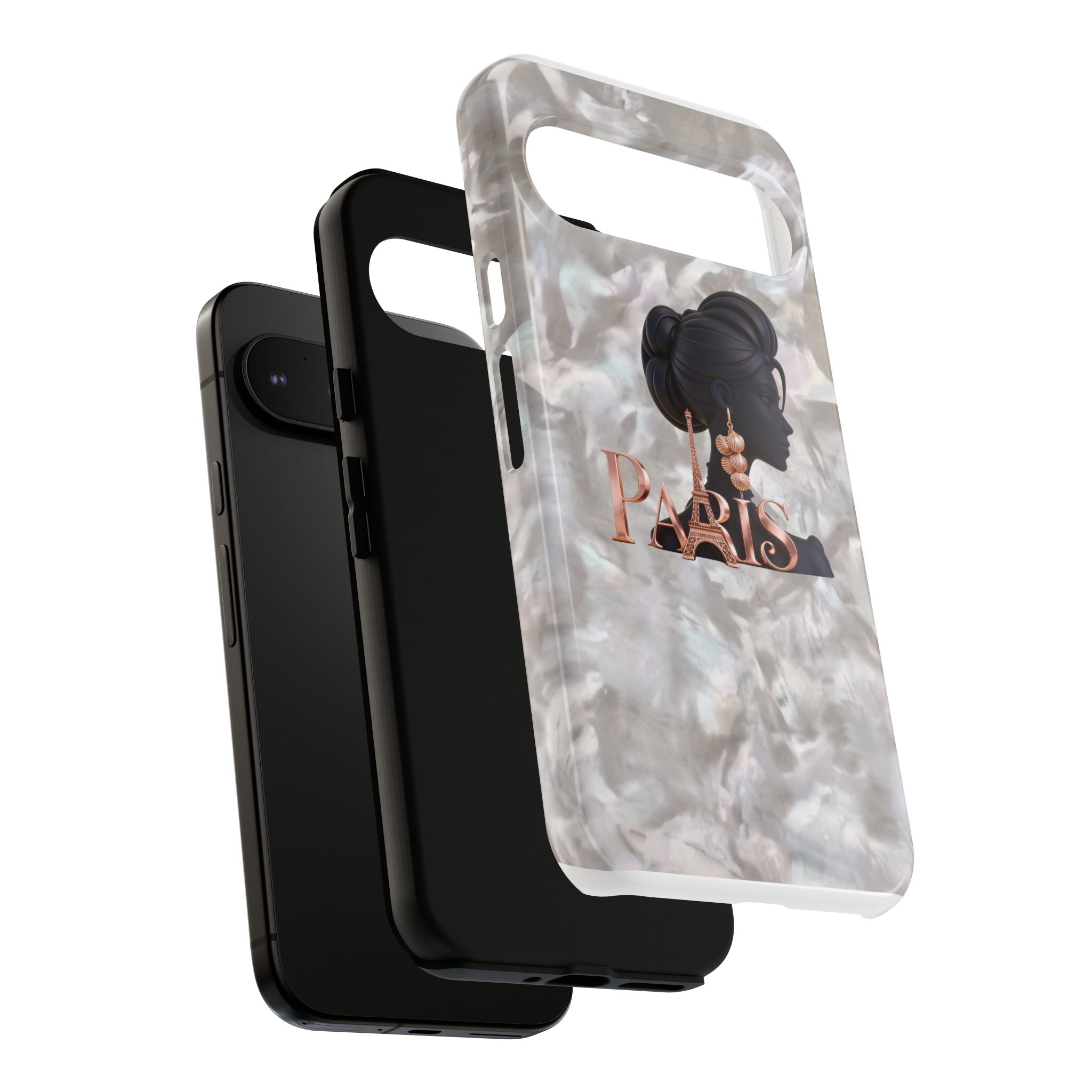 Paris Silhouette Pearl Phone Case — Tough Protective Smartphone Cover Printify