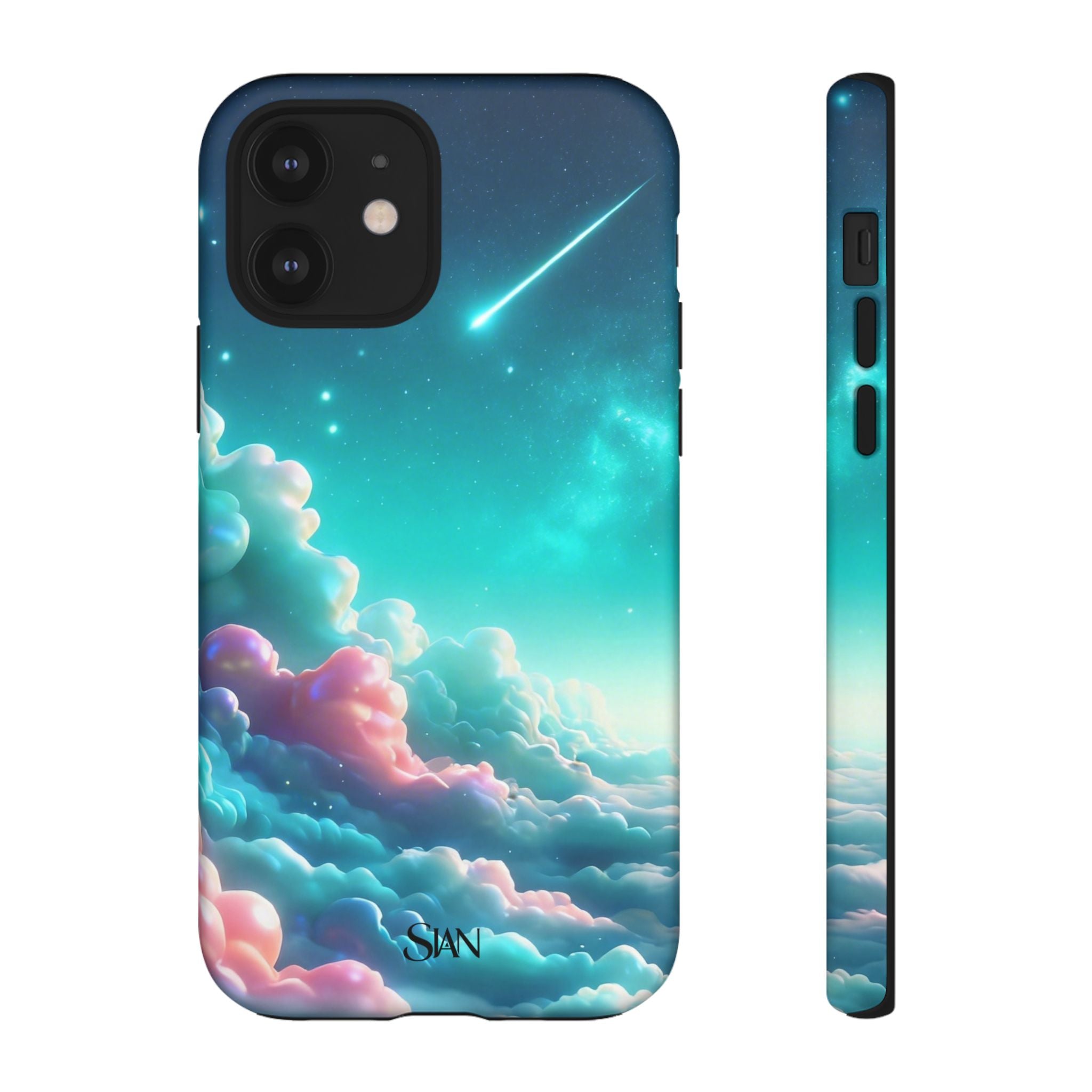 Dreamy Pastel Clouds with Shooting Star phone case Printify