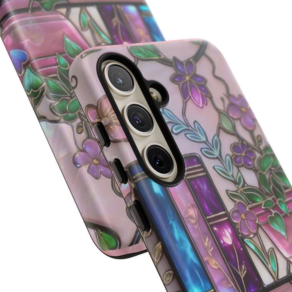 Floral Bookshelf Phone Case — Pastel Botanicals & Magical Book Art Printify