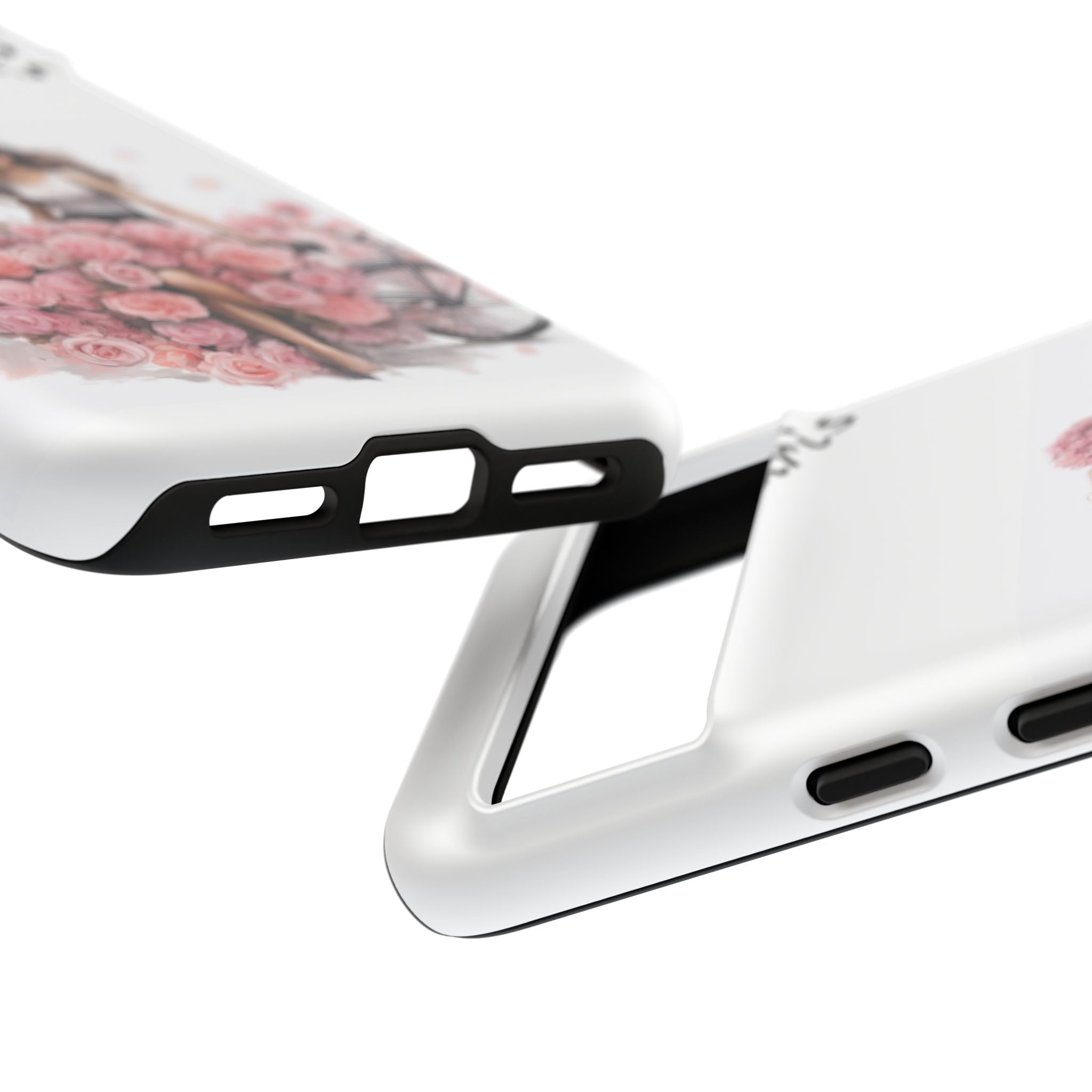 Paris Rose Bicycle woman phone case | Floral iPhone case Printify