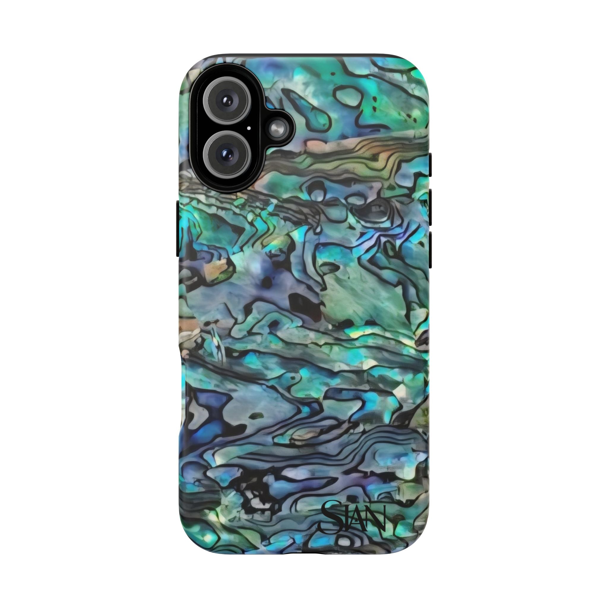 Abalone Shell Pattern Phone Case | Iridescent Ocean Swirl Protective Cover Printify