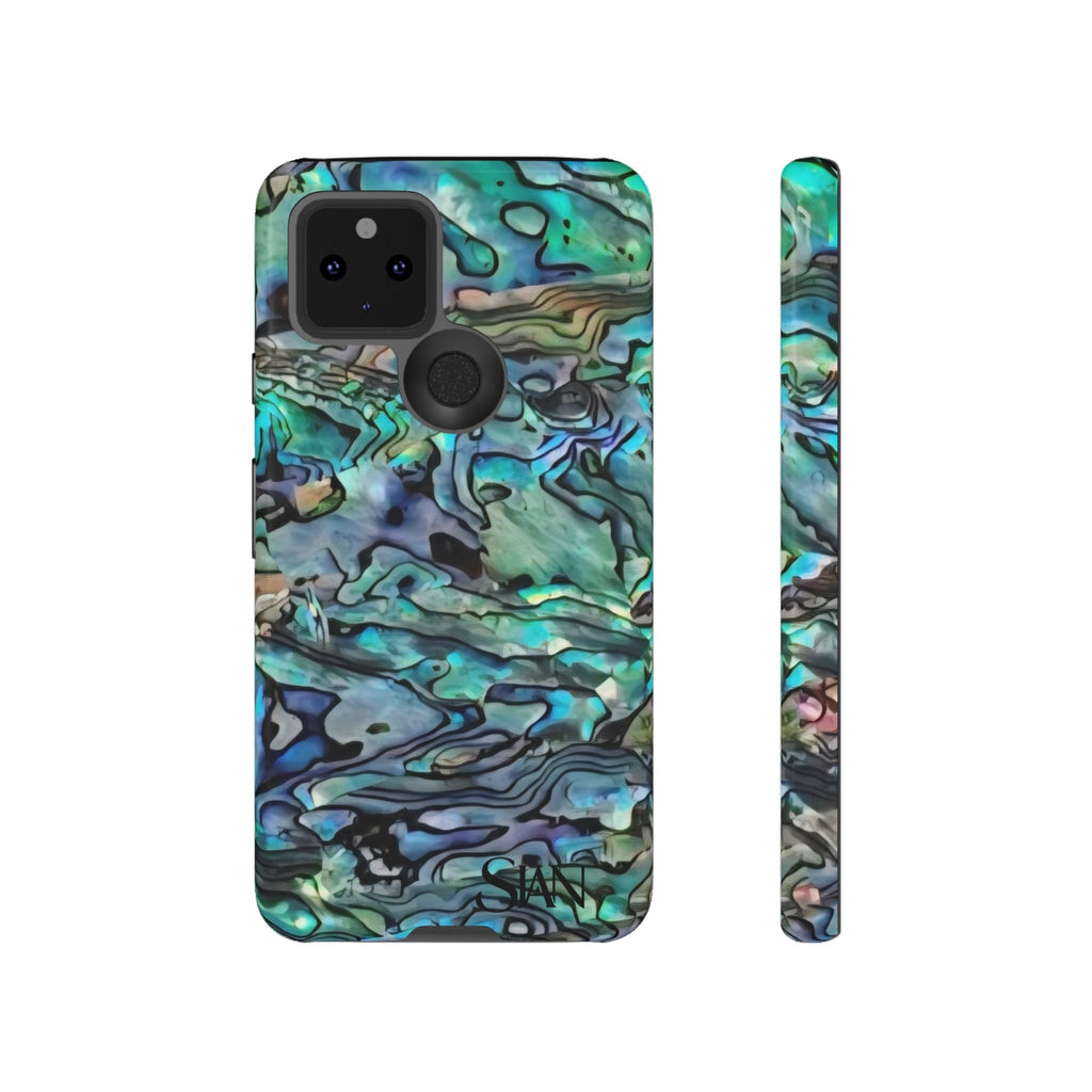 Abalone Shell Pattern Phone Case | Iridescent Ocean Swirl Protective Cover Printify