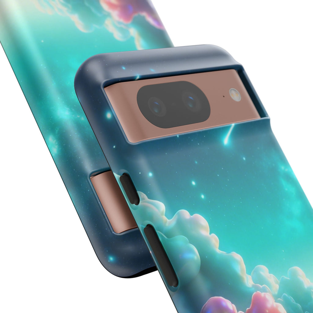 Dreamy Pastel Clouds with Shooting Star phone case Printify