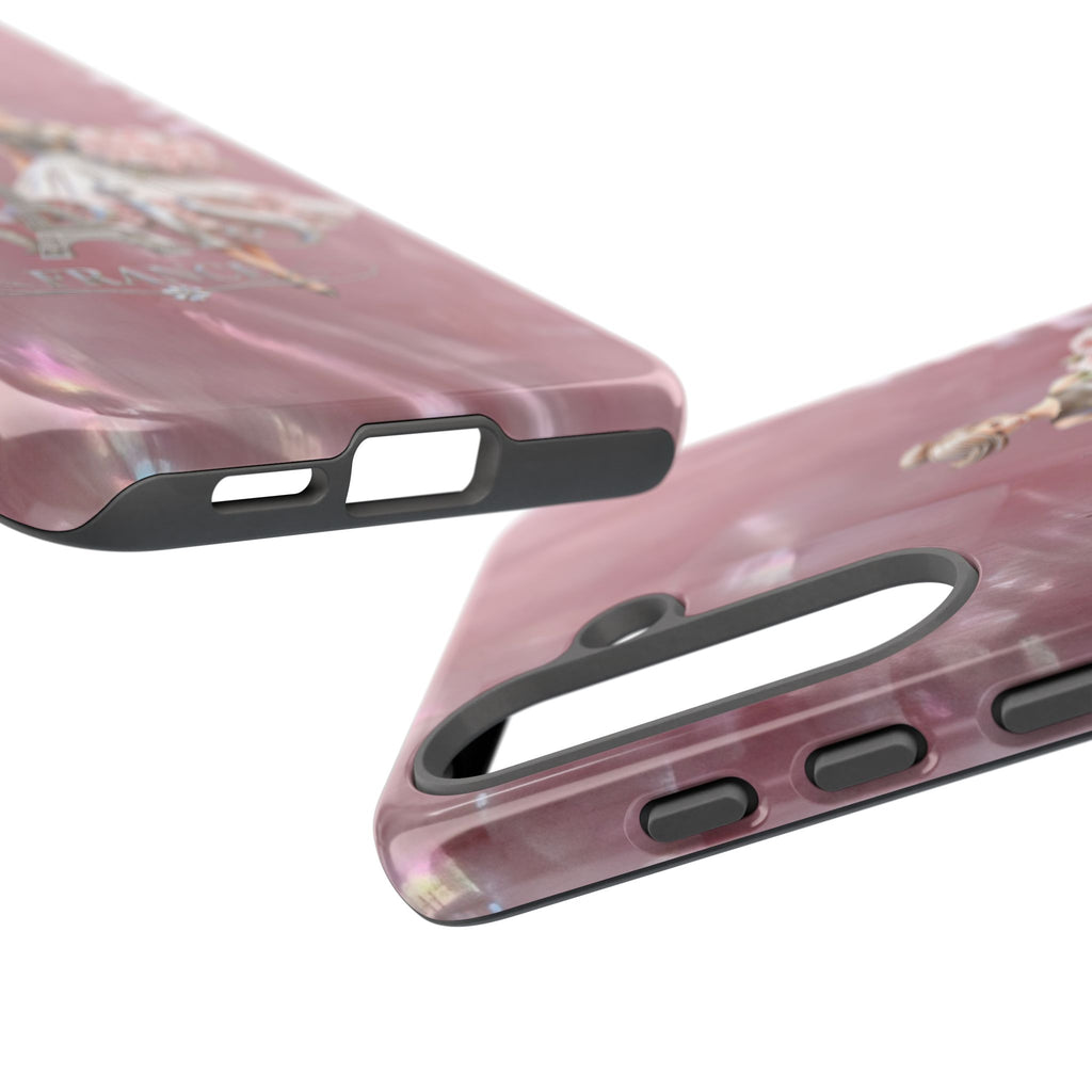 Paris Floral Phone Case - Pink Eiffel Tower Fashion Girl Tough Case Printify