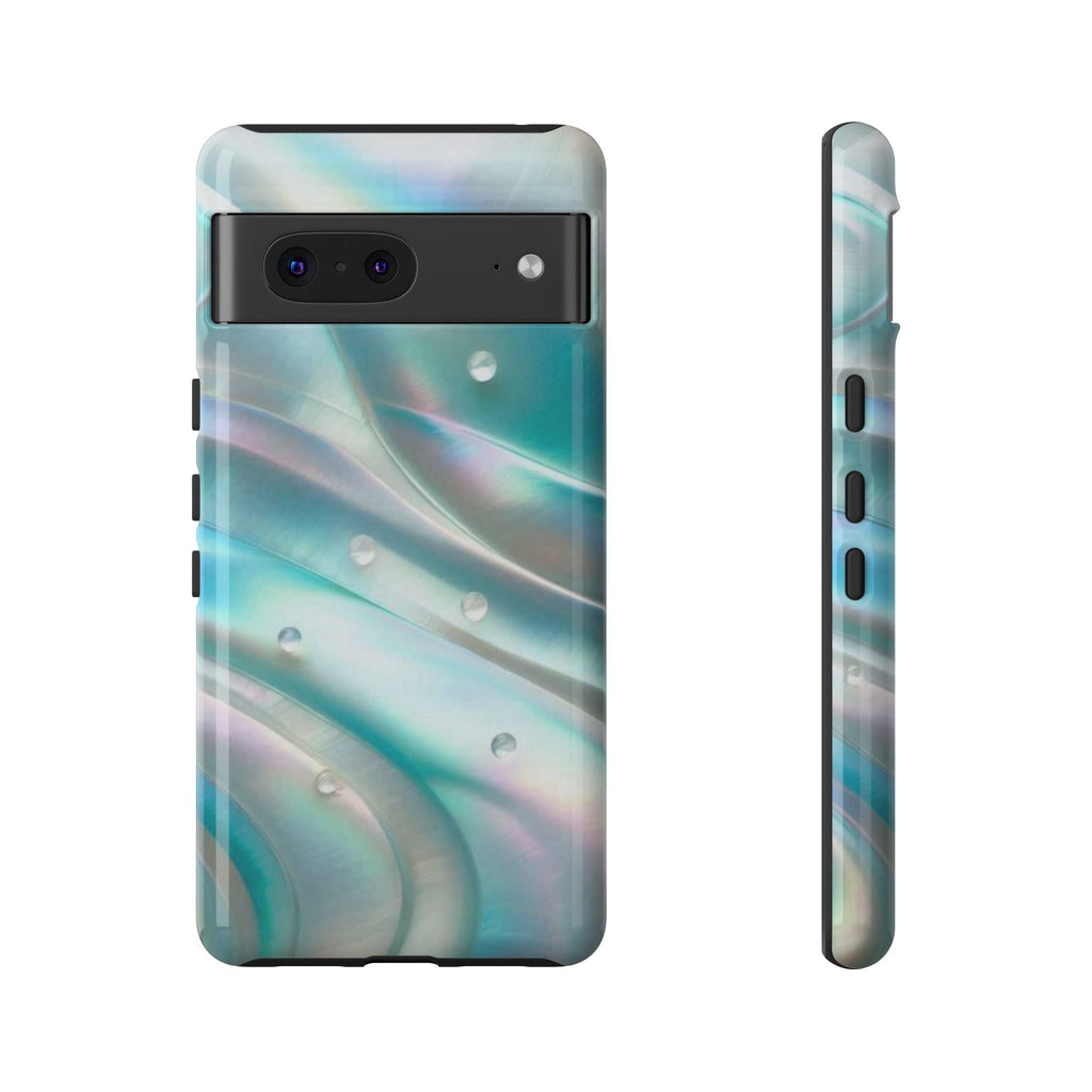 Iridescent Pearl Wave phone case | Tough Cases Printify