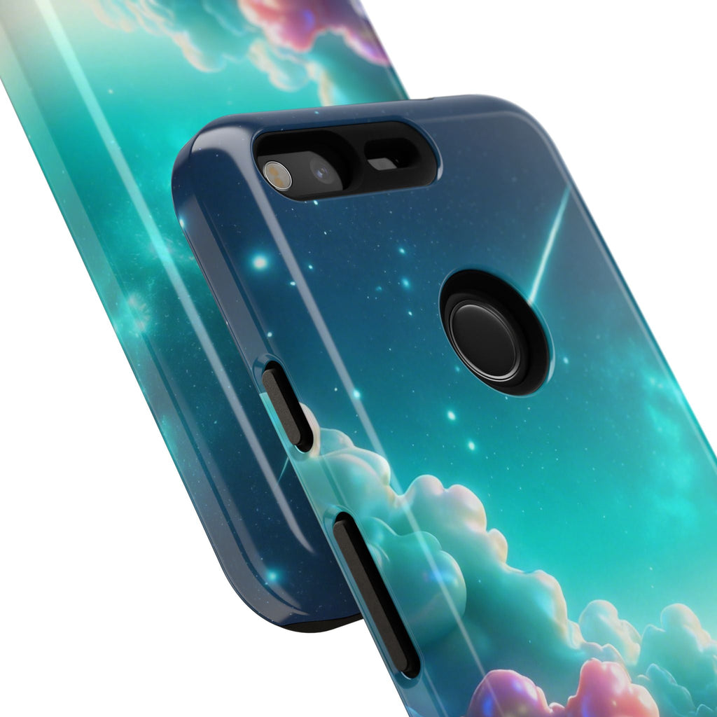 Dreamy Pastel Clouds with Shooting Star phone case Printify