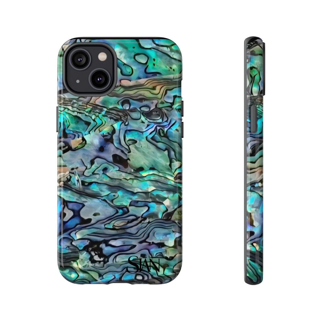 Abalone Shell Pattern Phone Case | Iridescent Ocean Swirl Protective Cover Printify