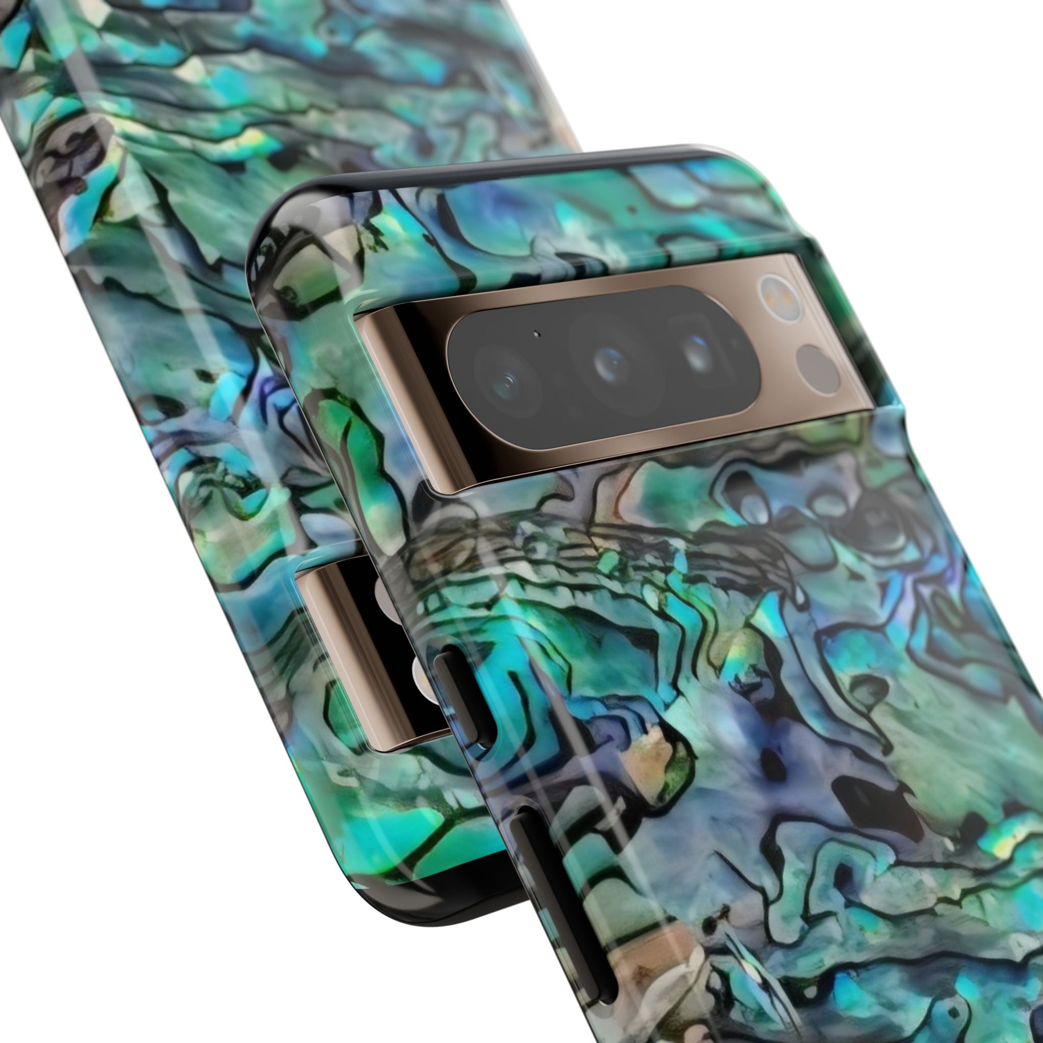 Abalone Shell Pattern Phone Case | Iridescent Ocean Swirl Protective Cover Printify
