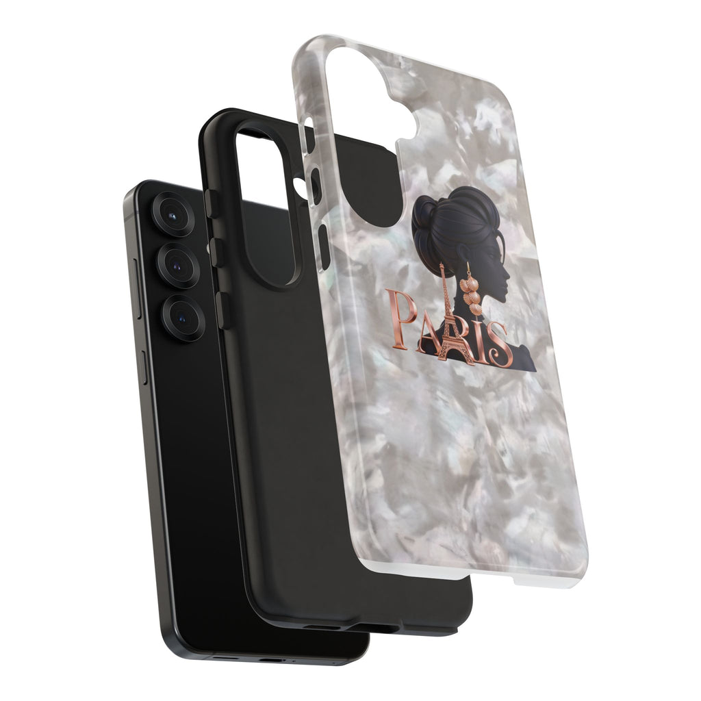 Paris Silhouette Pearl Phone Case — Tough Protective Smartphone Cover Printify