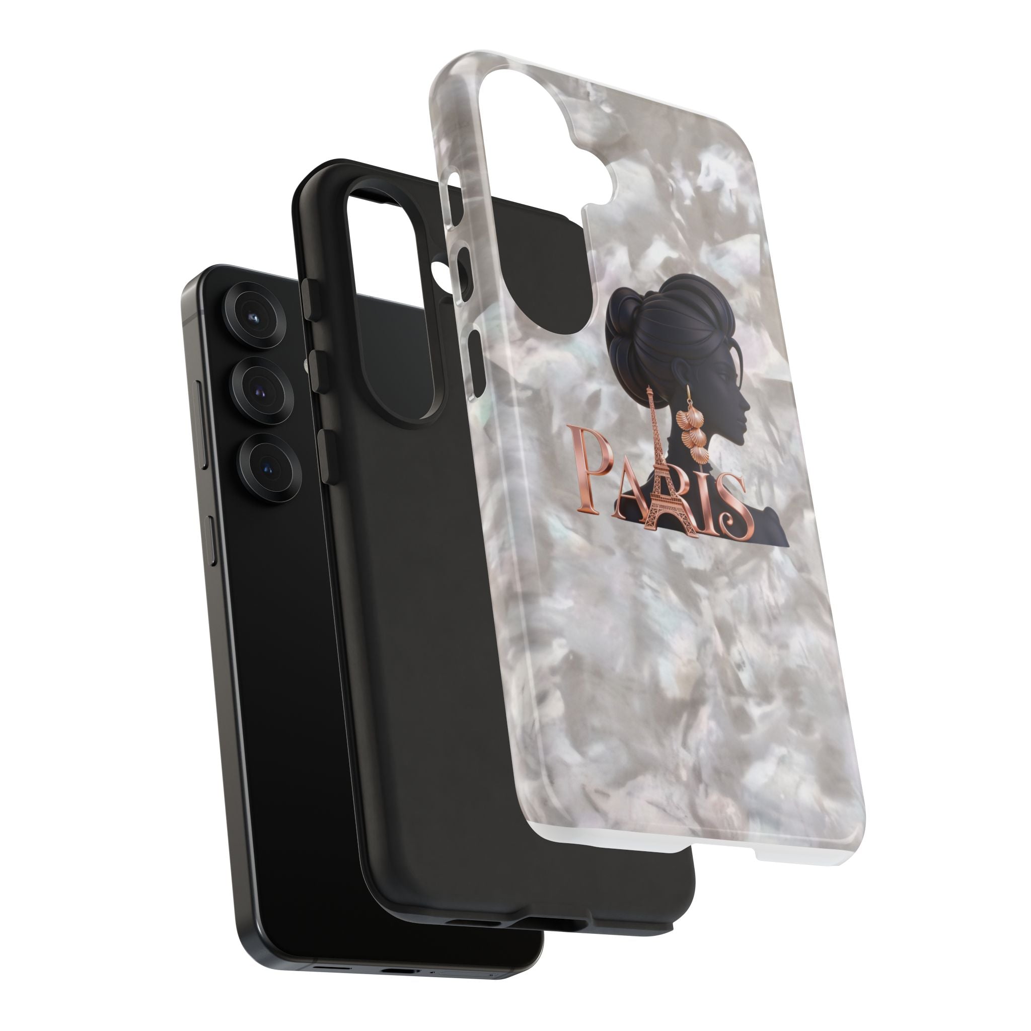 Paris Silhouette Pearl Phone Case — Tough Protective Smartphone Cover Printify