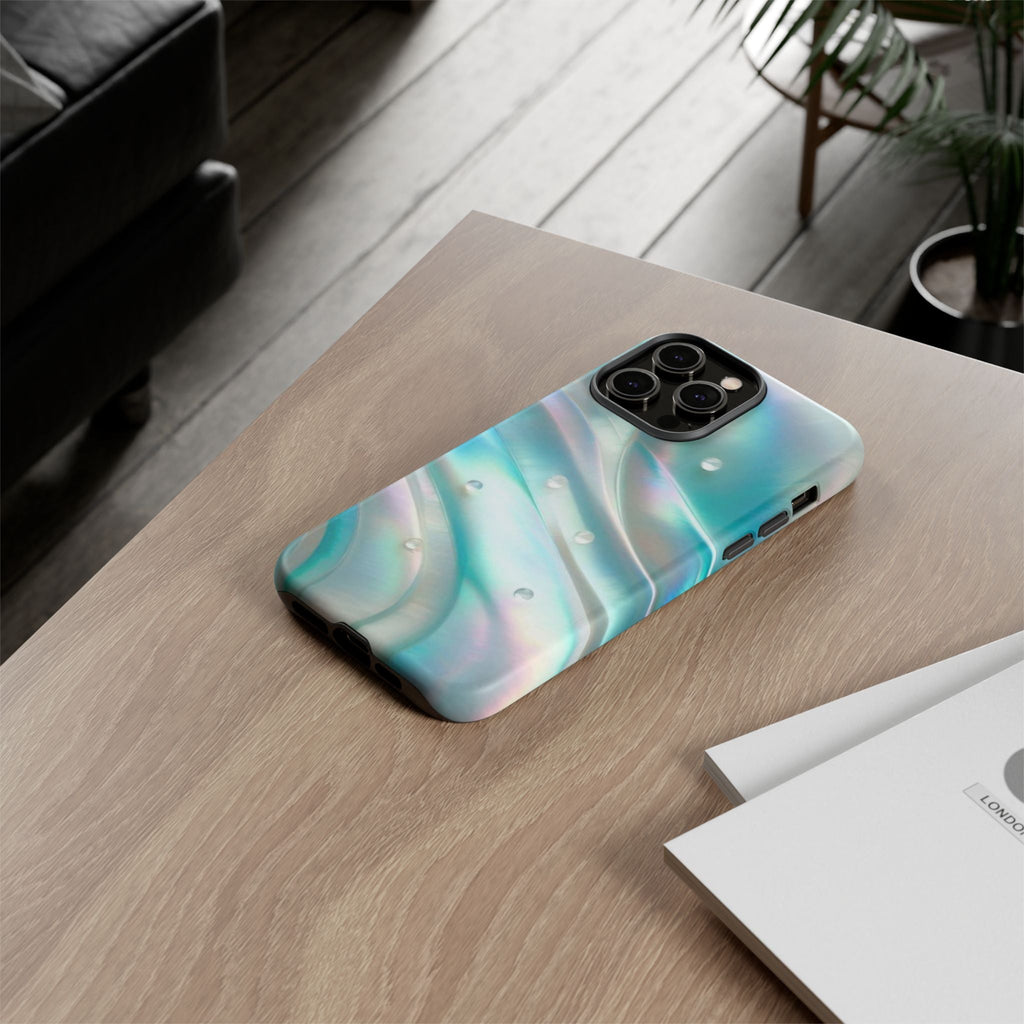 Iridescent Pearl Wave phone case | Tough Cases Printify
