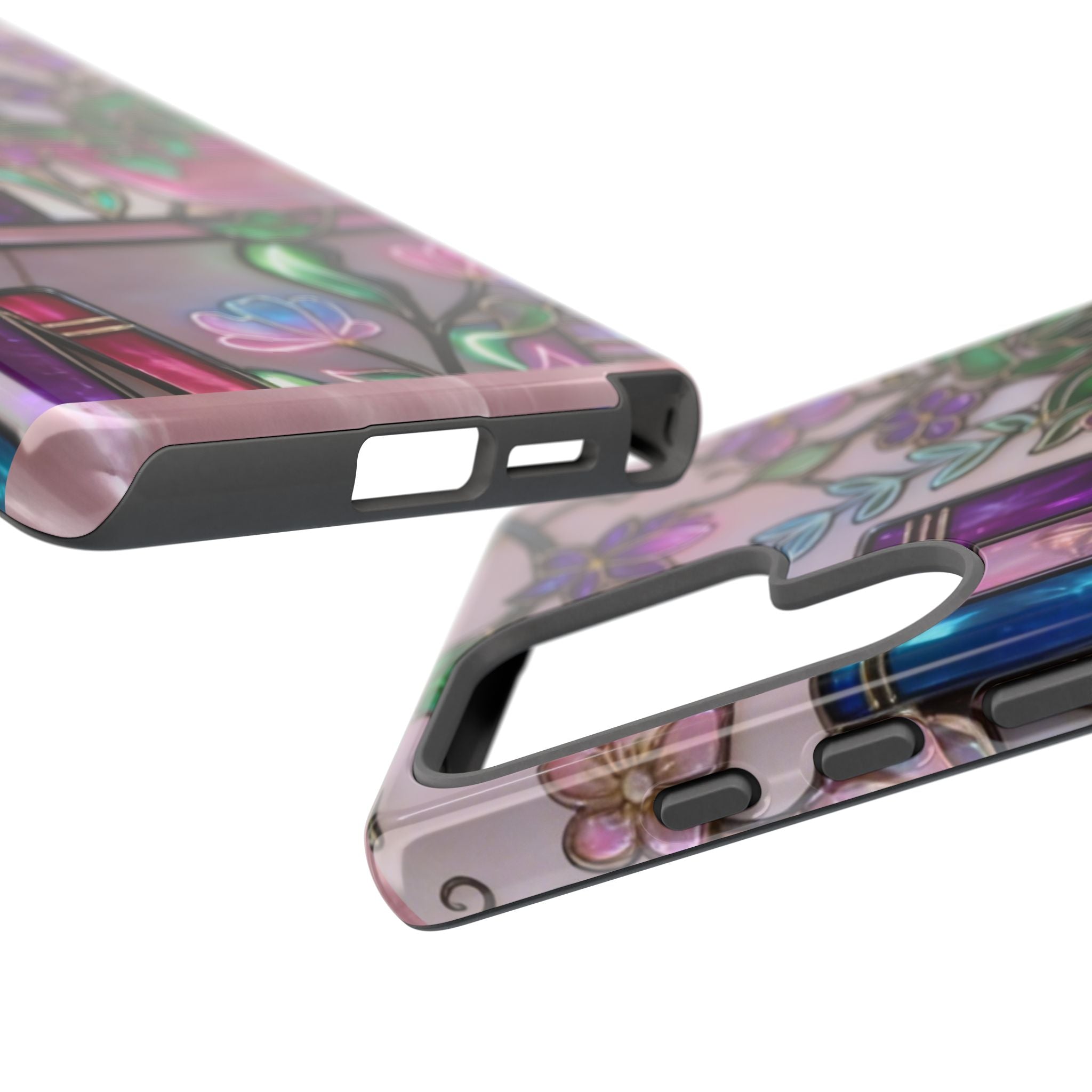 Floral Bookshelf Phone Case — Pastel Botanicals & Magical Book Art Printify