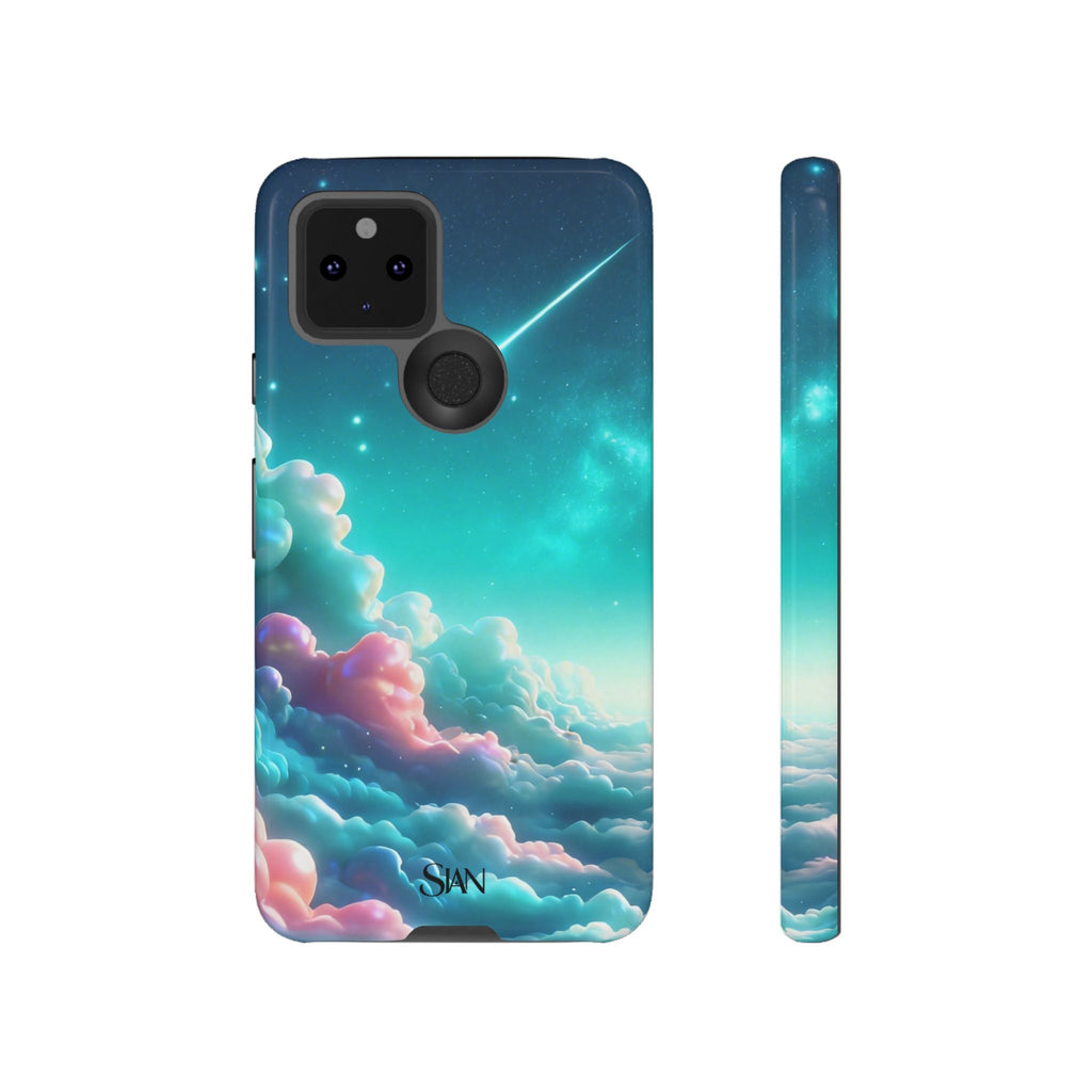 Dreamy Pastel Clouds with Shooting Star phone case Printify