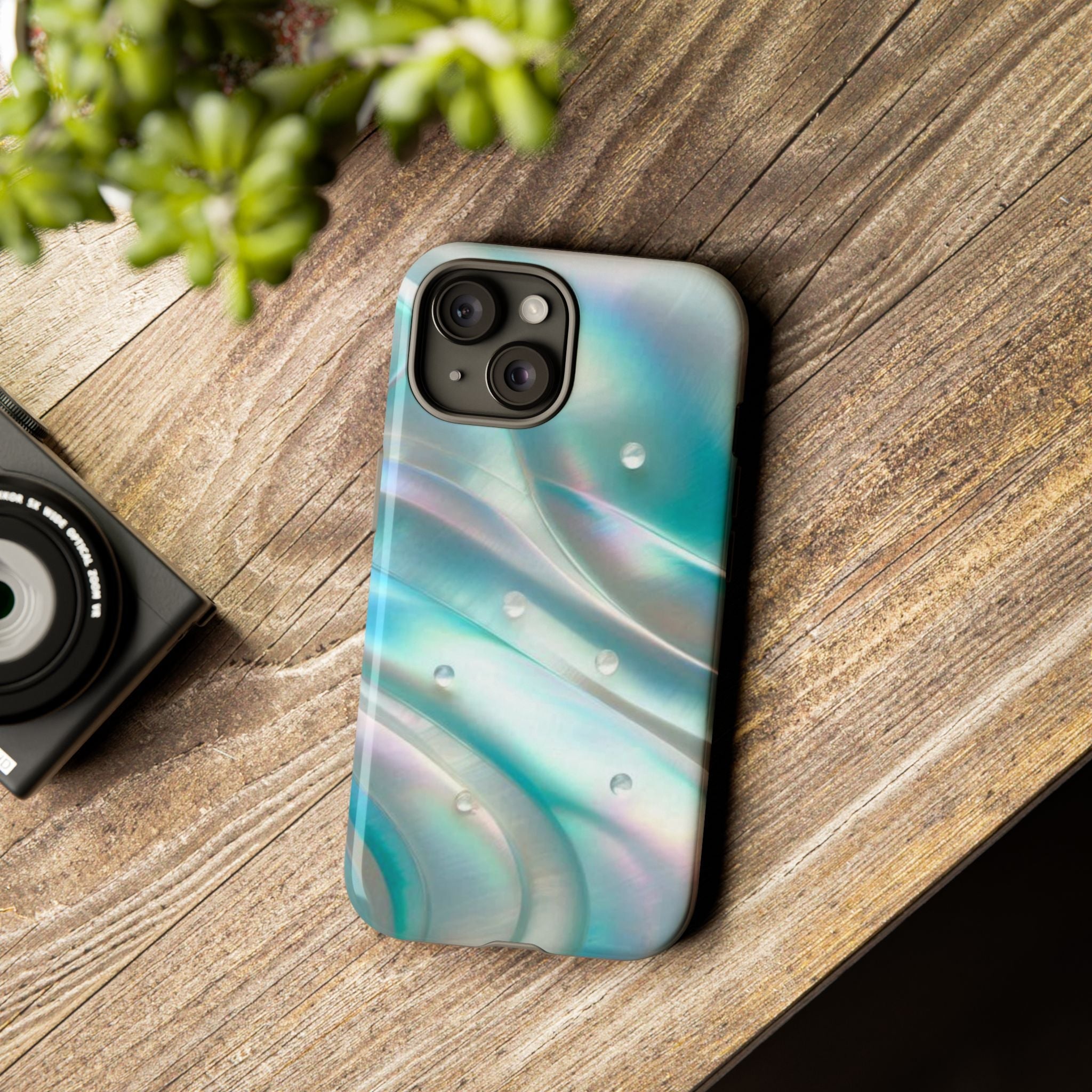 Iridescent Pearl Wave phone case | Tough Cases Printify