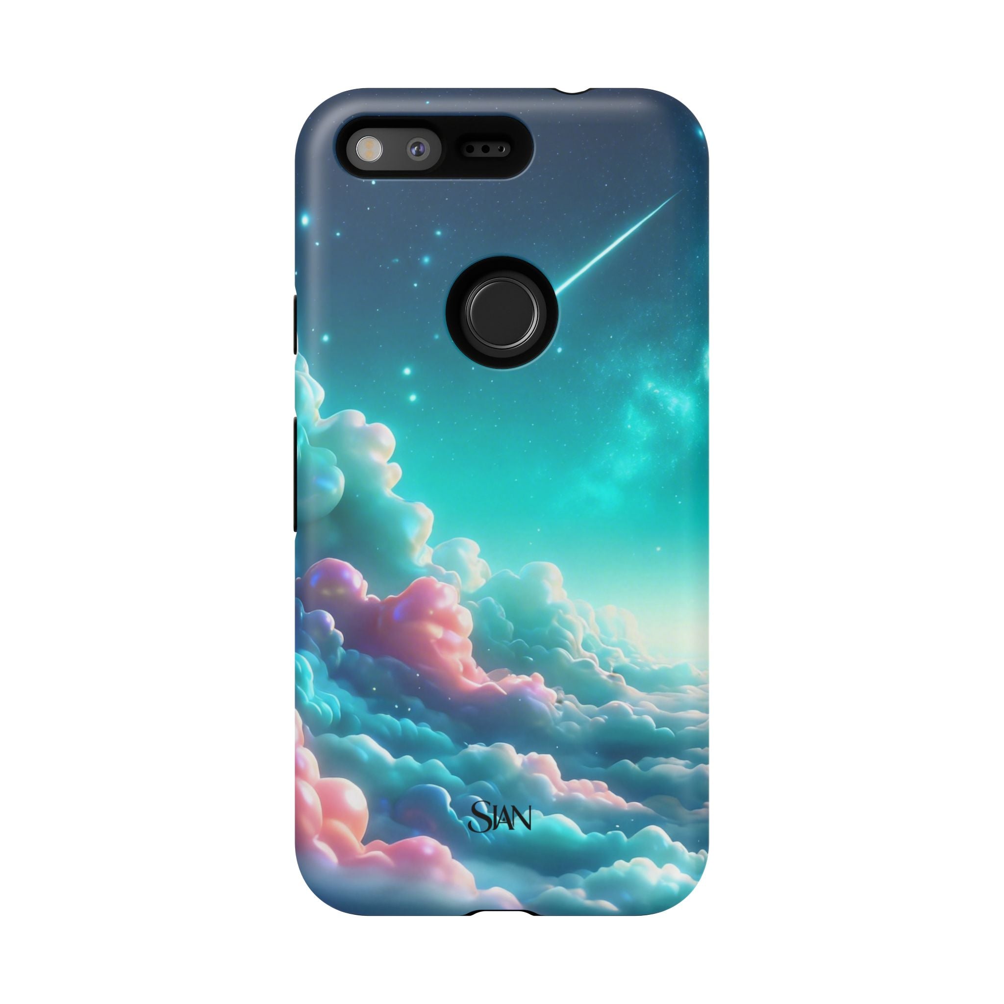 Dreamy Pastel Clouds with Shooting Star phone case Printify