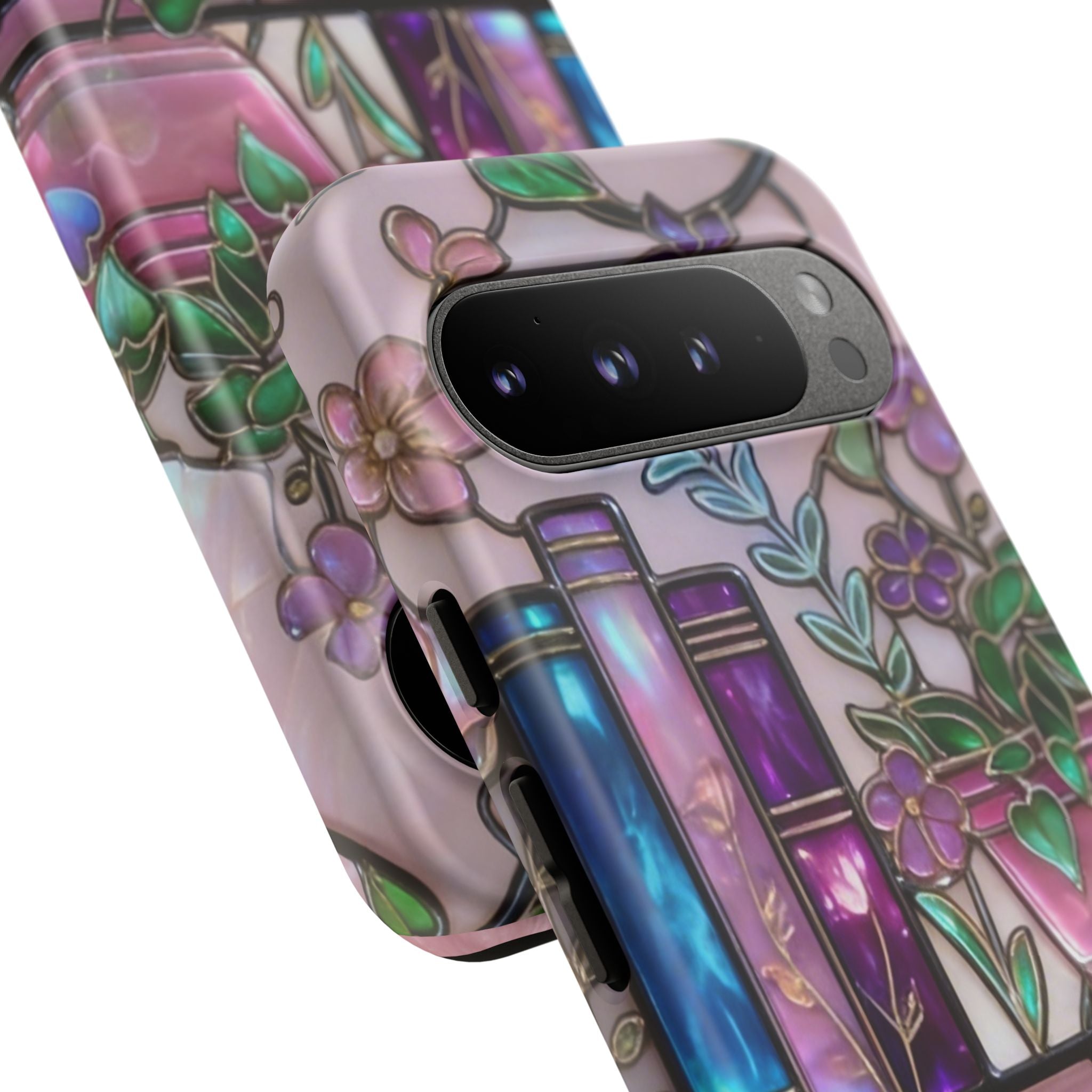 Floral Bookshelf Phone Case — Pastel Botanicals & Magical Book Art Printify