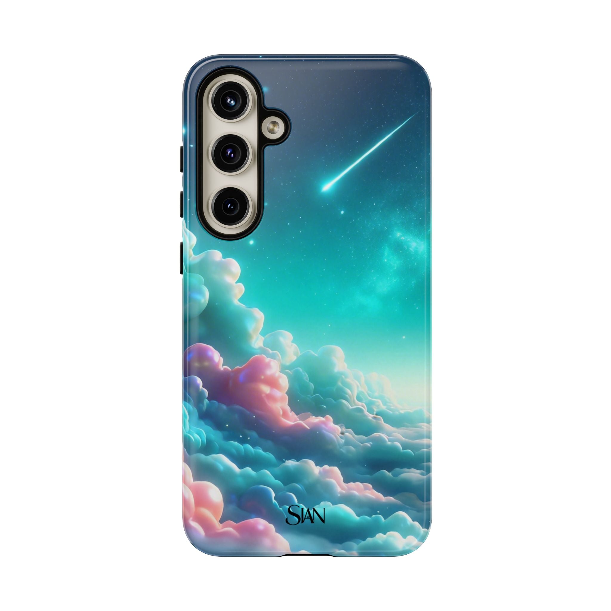 Dreamy Pastel Clouds with Shooting Star phone case Printify