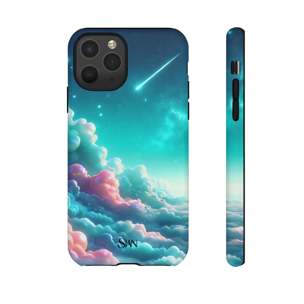 Dreamy Pastel Clouds with Shooting Star phone case Printify