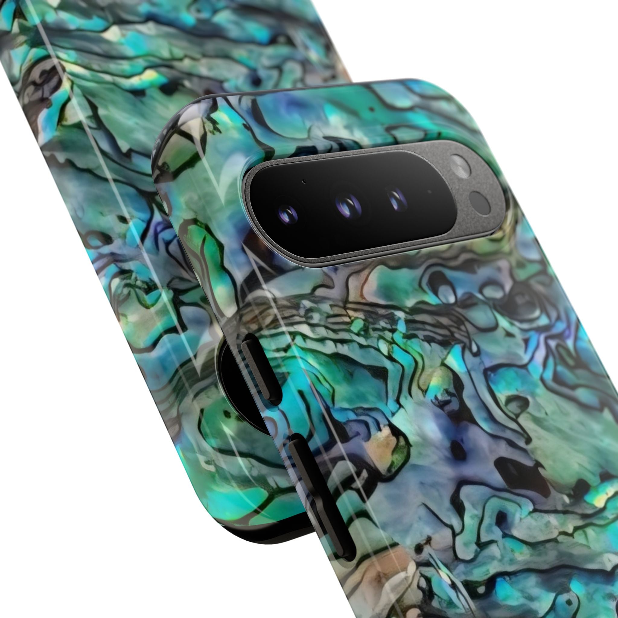 Abalone Shell Pattern Phone Case | Iridescent Ocean Swirl Protective Cover Printify