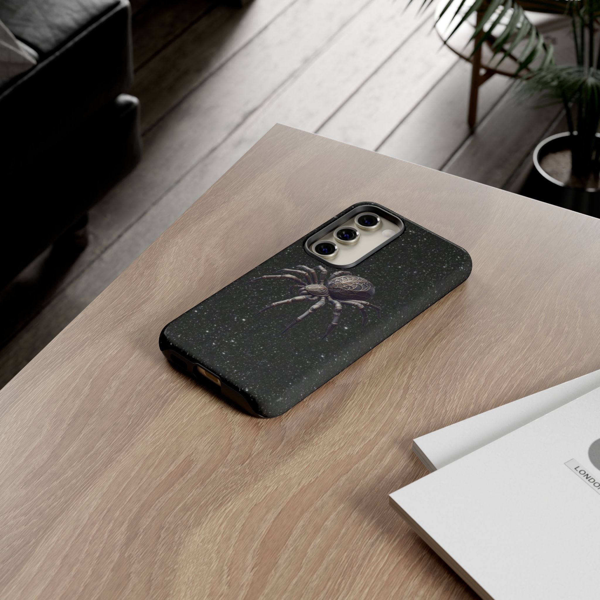 Spider Night Tough Phone Case — Dark Space Tarantula iPhone Cover Printify