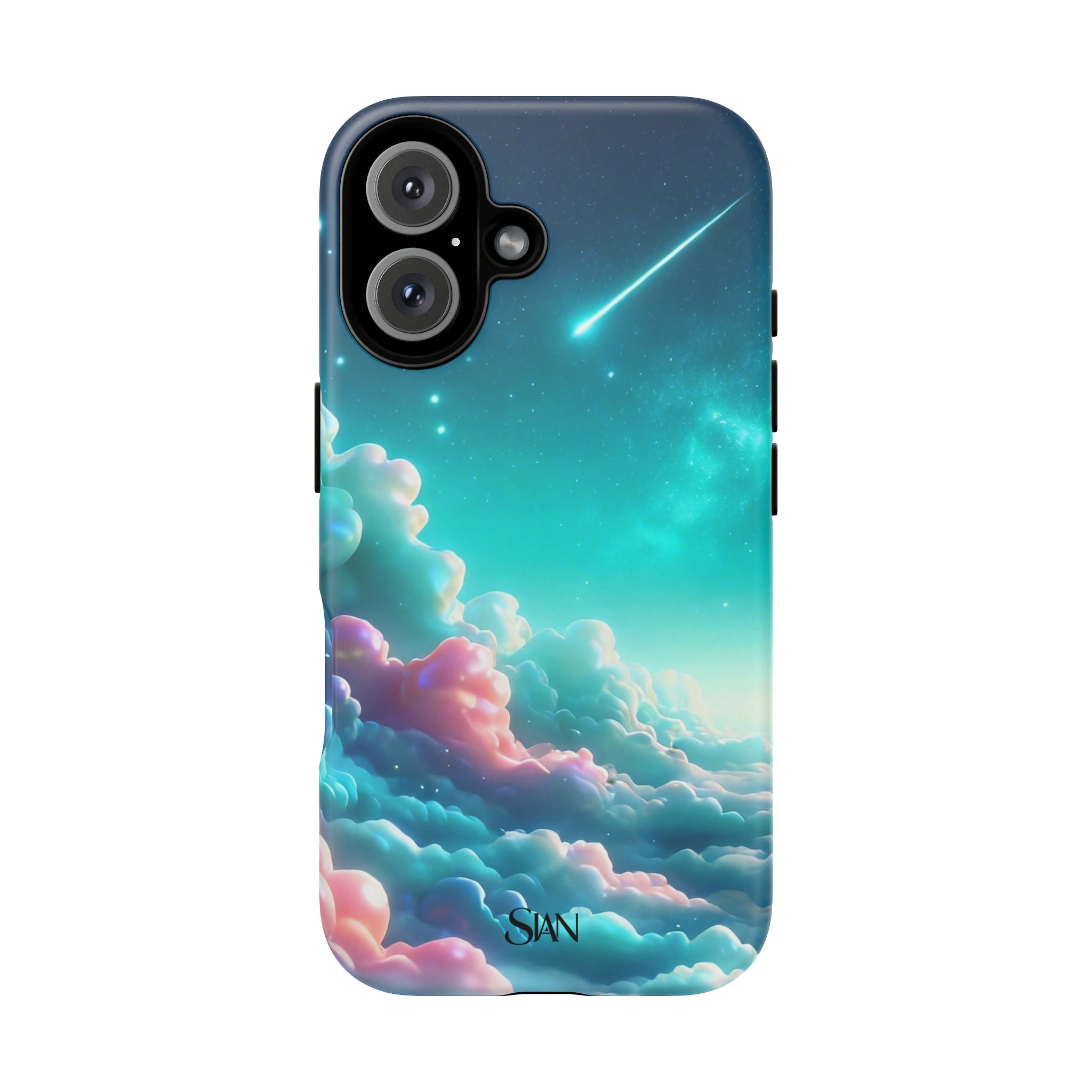 Dreamy Pastel Clouds with Shooting Star phone case Printify