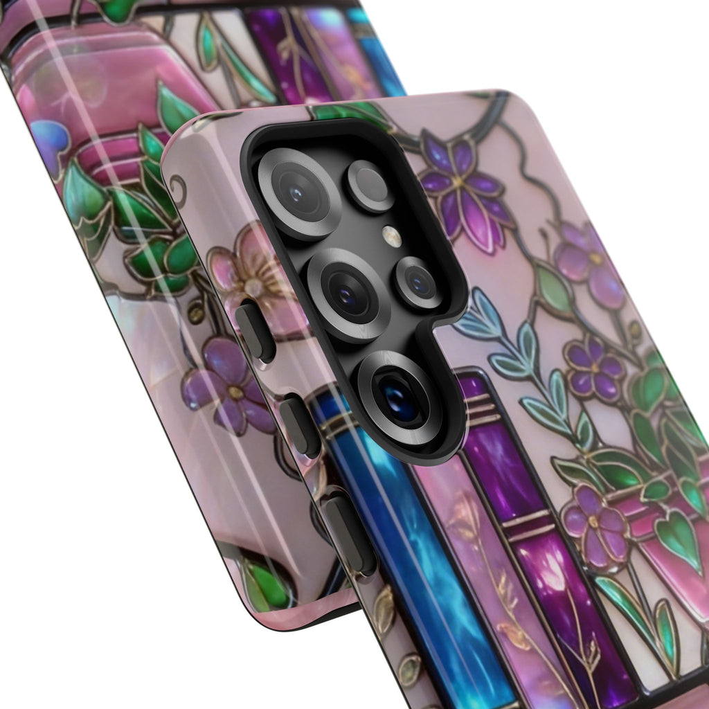 Floral Bookshelf Phone Case — Pastel Botanicals & Magical Book Art Printify