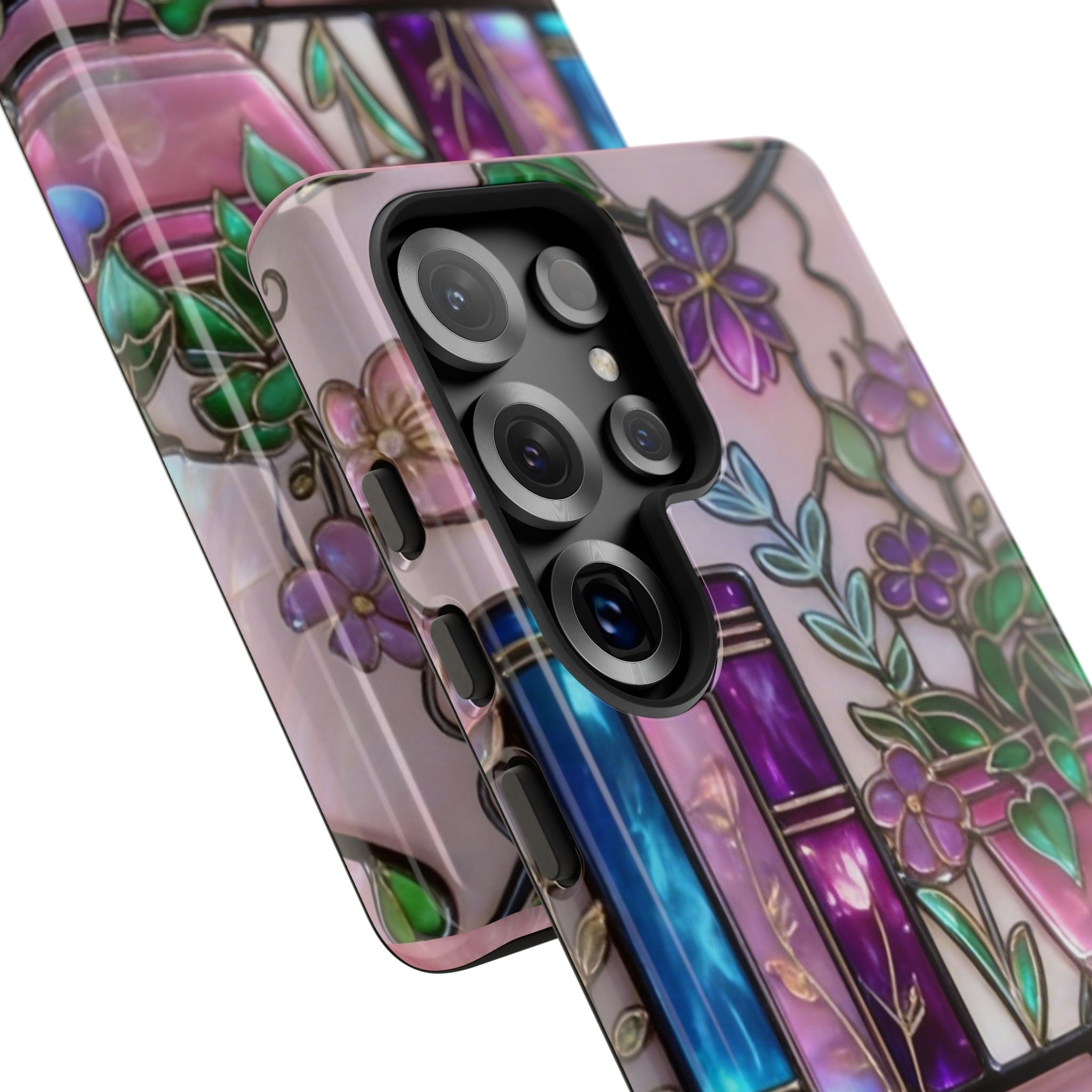 Floral Bookshelf Phone Case — Pastel Botanicals & Magical Book Art Printify