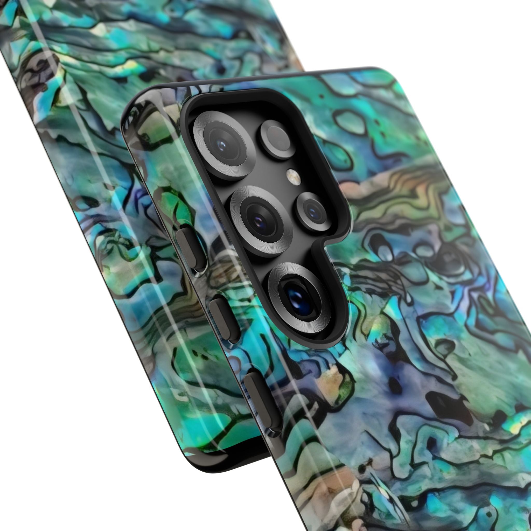 Abalone Shell Pattern Phone Case | Iridescent Ocean Swirl Protective Cover Printify