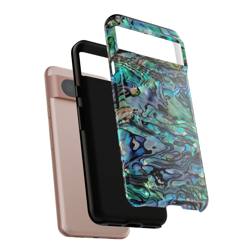 Abalone Shell Pattern Phone Case | Iridescent Ocean Swirl Protective Cover Printify