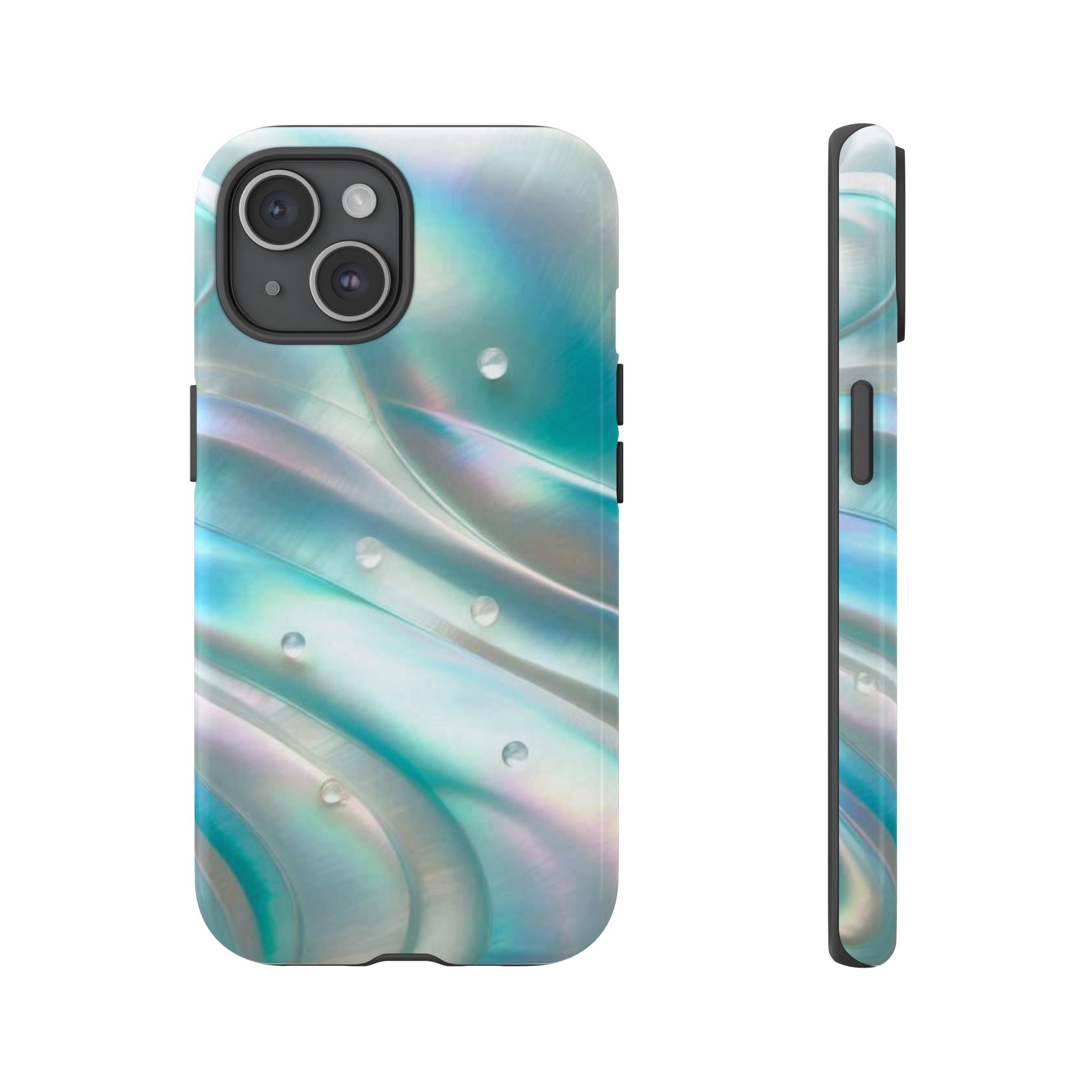 Iridescent Pearl Wave phone case | Tough Cases Printify