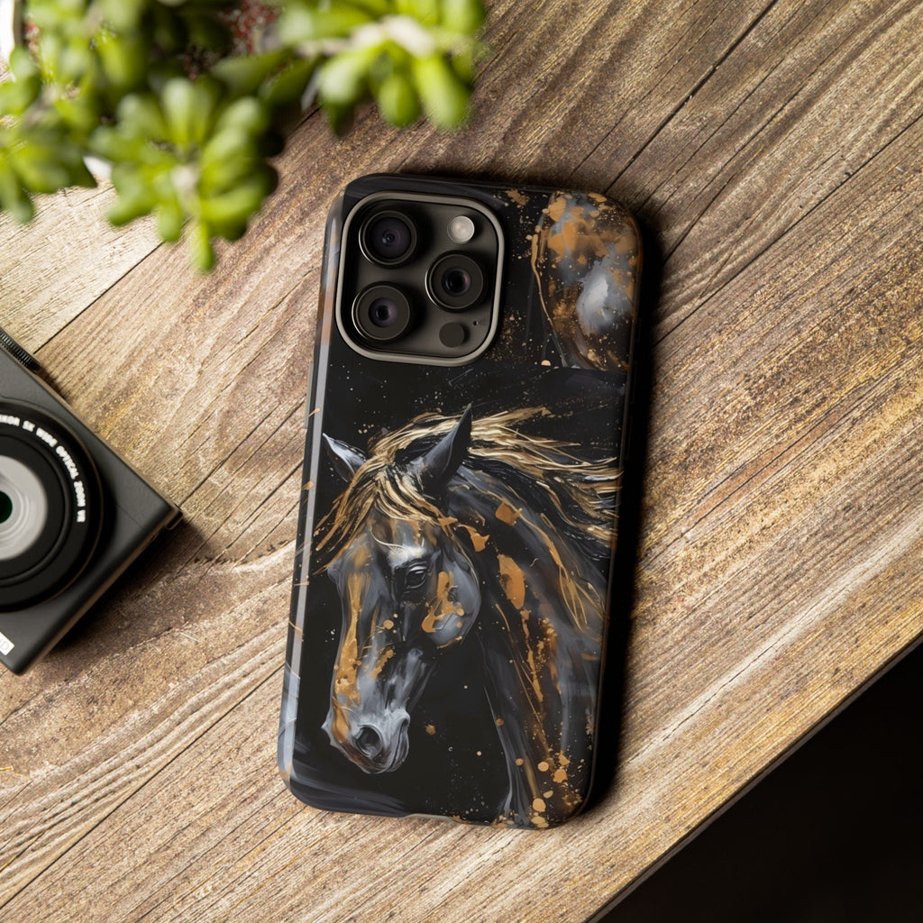 Golden Paint Horse Phone Case | Tough Case Printify