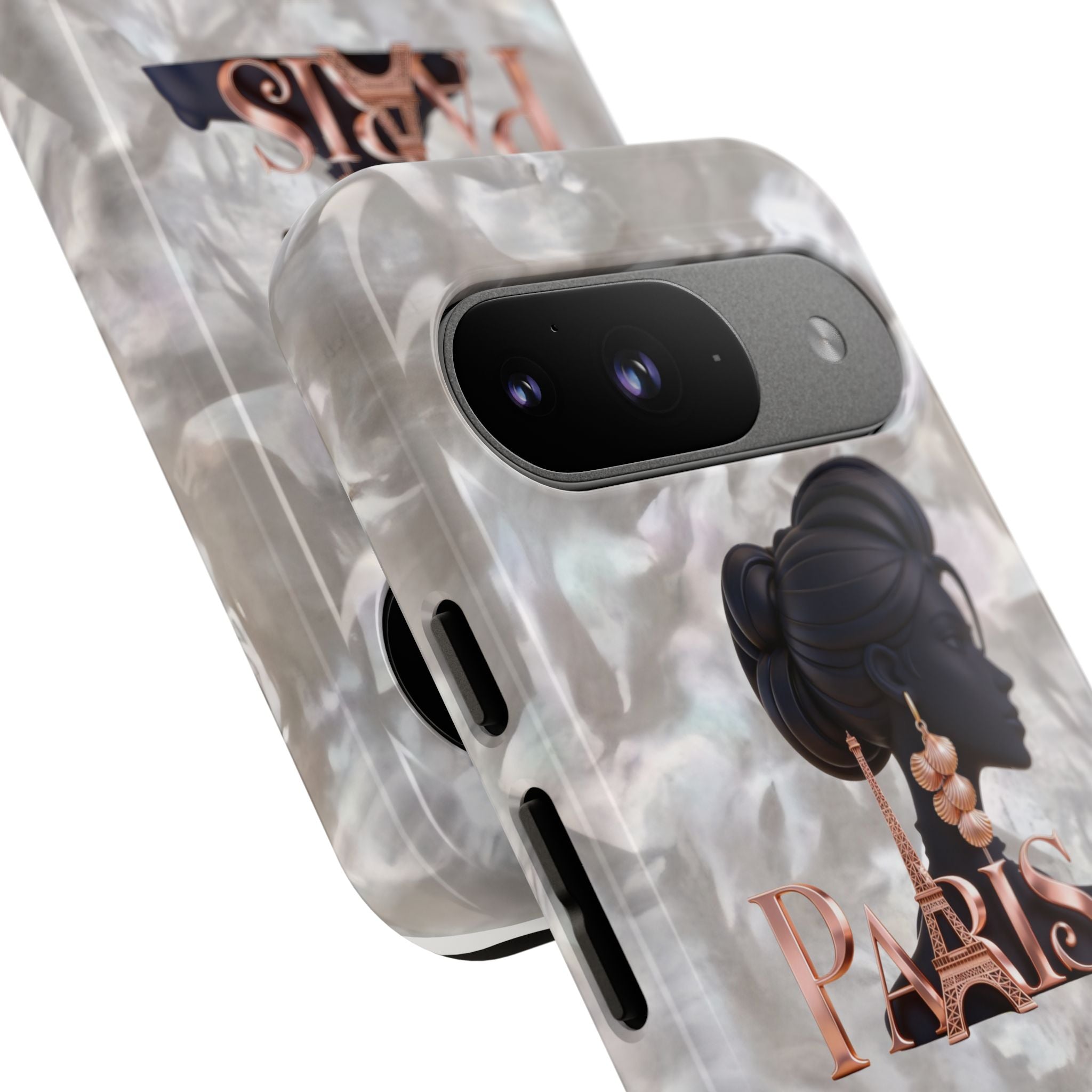 Paris Silhouette Pearl Phone Case — Tough Protective Smartphone Cover Printify