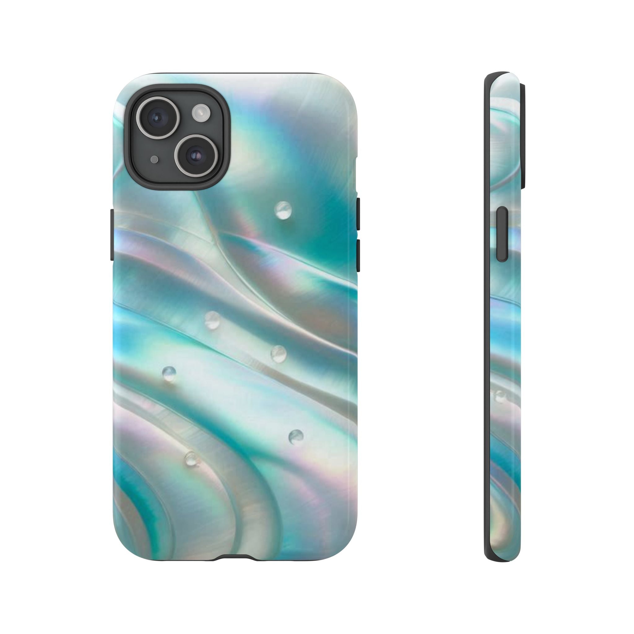 Iridescent Pearl Wave phone case | Tough Cases Printify