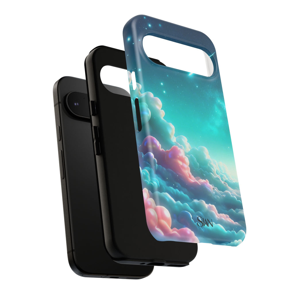 Dreamy Pastel Clouds with Shooting Star phone case Printify
