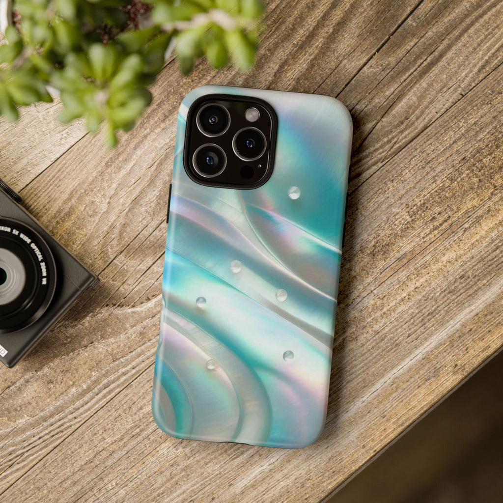 Iridescent Pearl Wave phone case | Tough Cases Printify