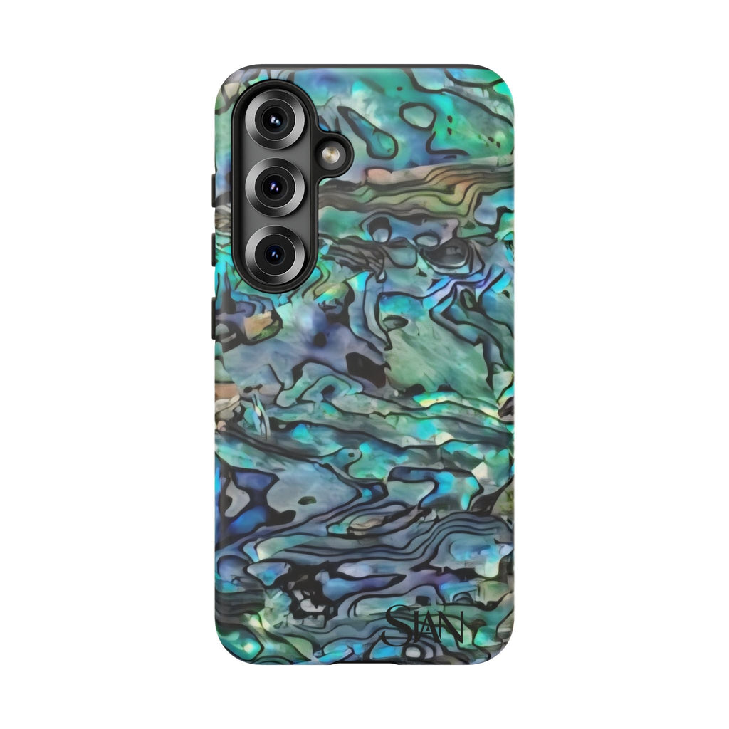 Abalone Shell Pattern Phone Case | Iridescent Ocean Swirl Protective Cover Printify