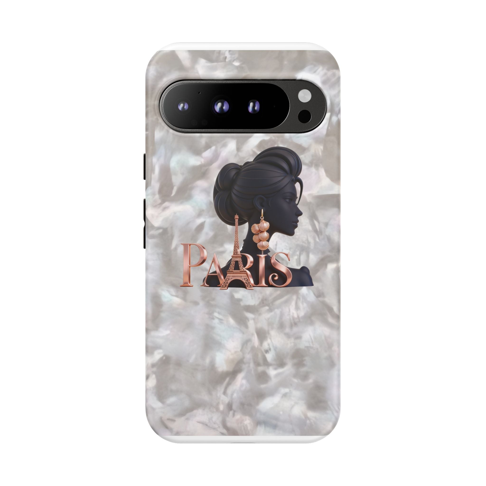 Paris Silhouette Pearl Phone Case — Tough Protective Smartphone Cover Printify