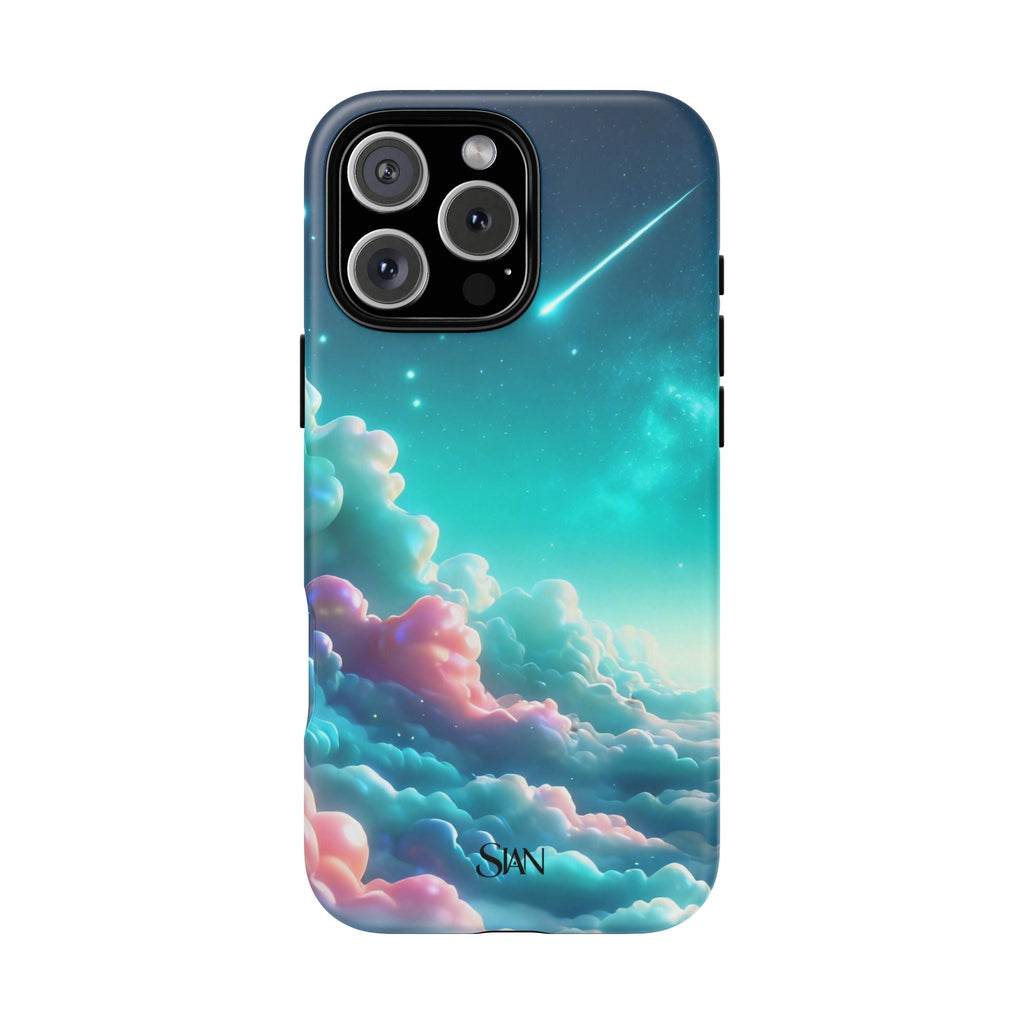 Dreamy Pastel Clouds with Shooting Star phone case Printify