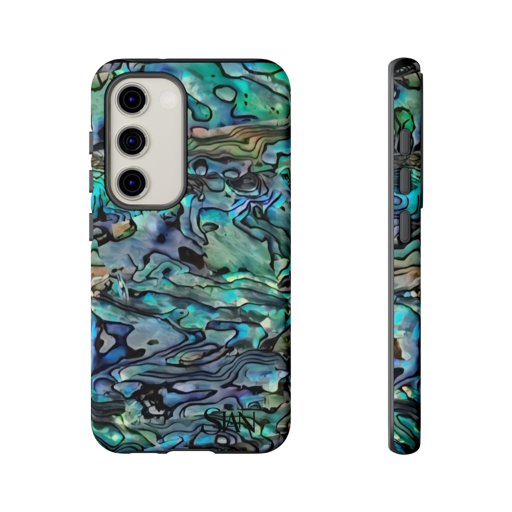 Abalone Shell Pattern Phone Case | Iridescent Ocean Swirl Protective Cover Printify