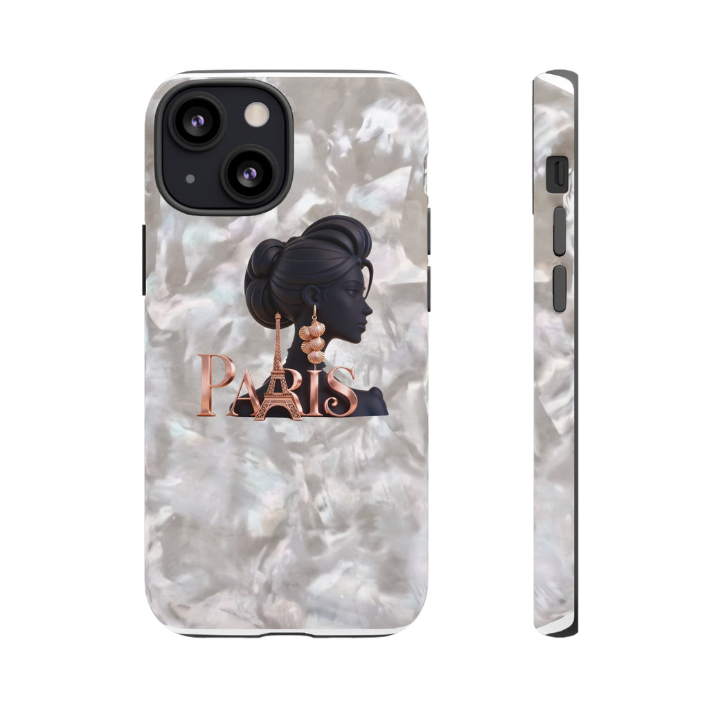 Paris Silhouette Pearl Phone Case — Tough Protective Smartphone Cover Printify