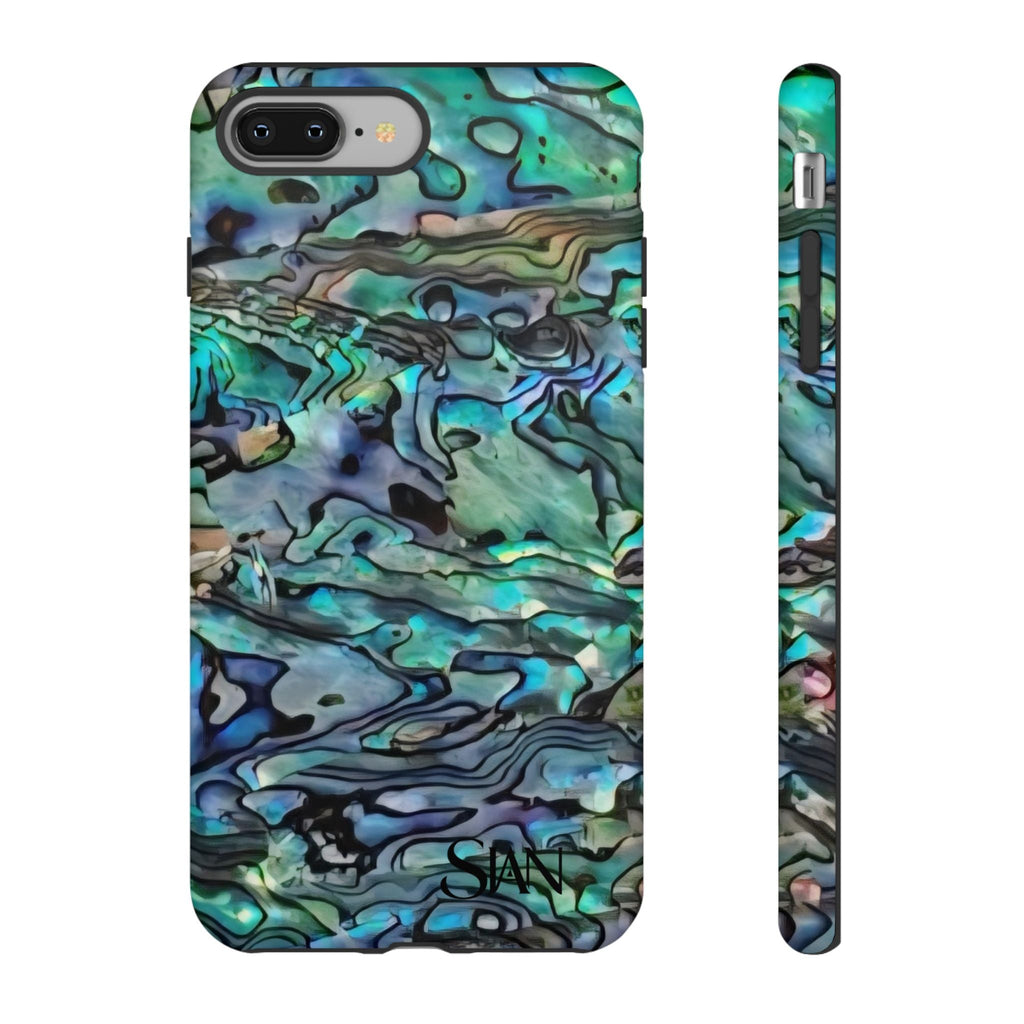 Abalone Shell Pattern Phone Case | Iridescent Ocean Swirl Protective Cover Printify
