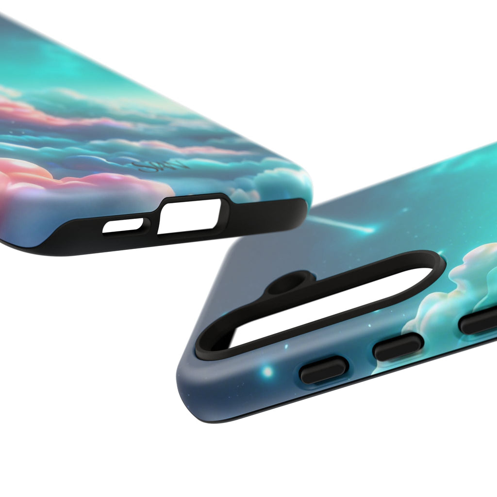 Dreamy Pastel Clouds with Shooting Star phone case Printify