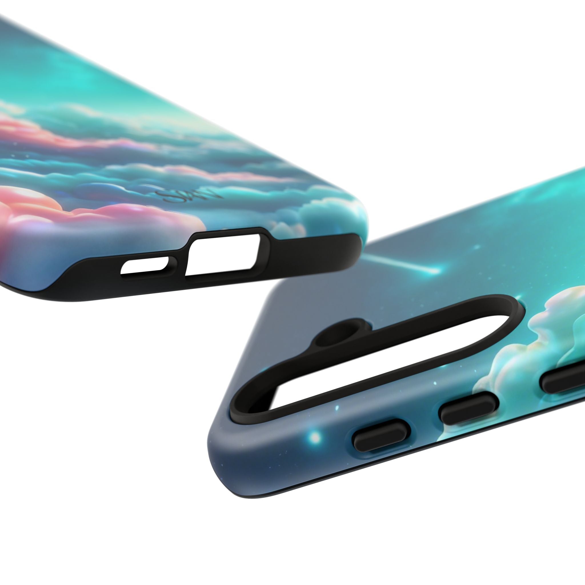 Dreamy Pastel Clouds with Shooting Star phone case Printify