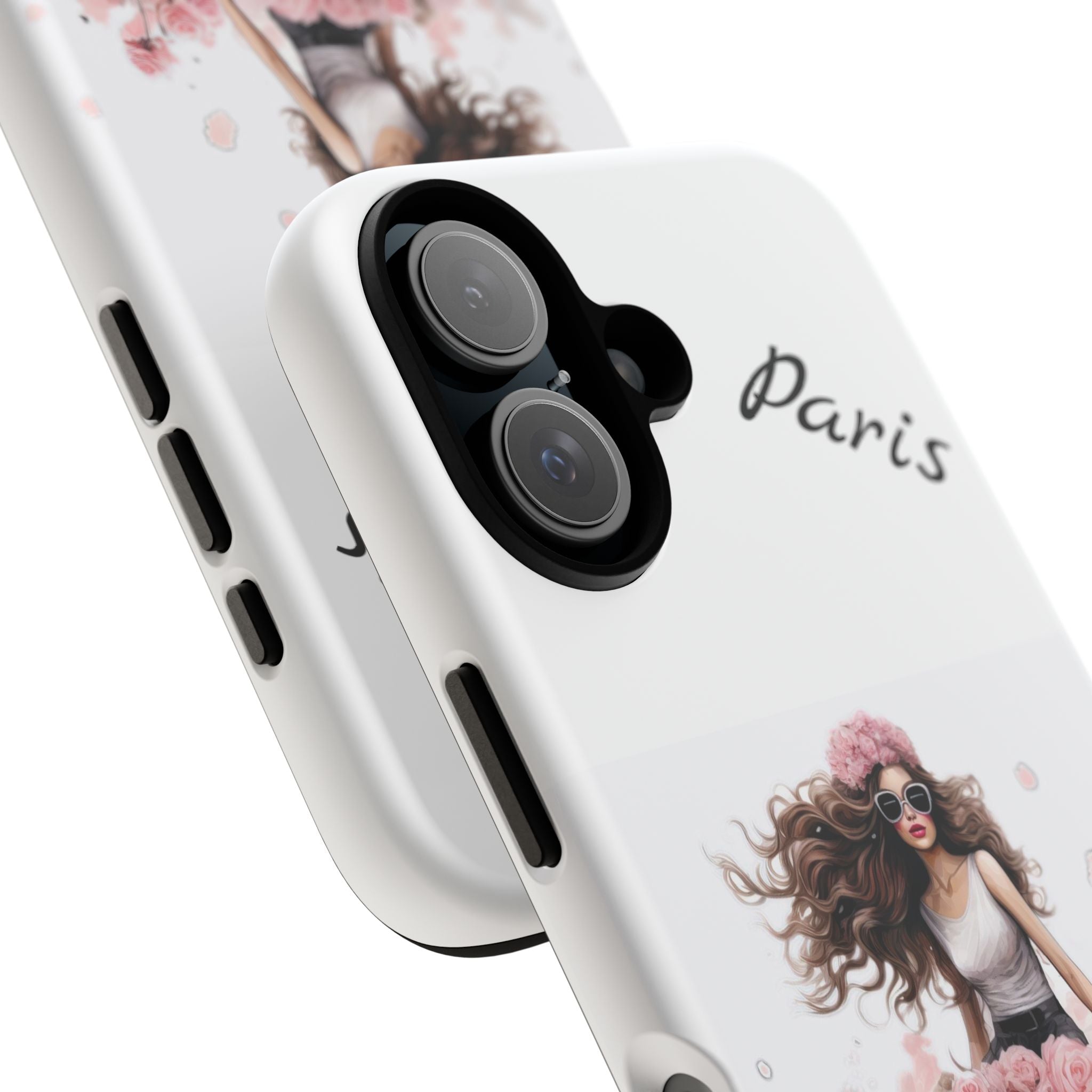 Paris Rose Bicycle woman phone case | Floral iPhone case Printify