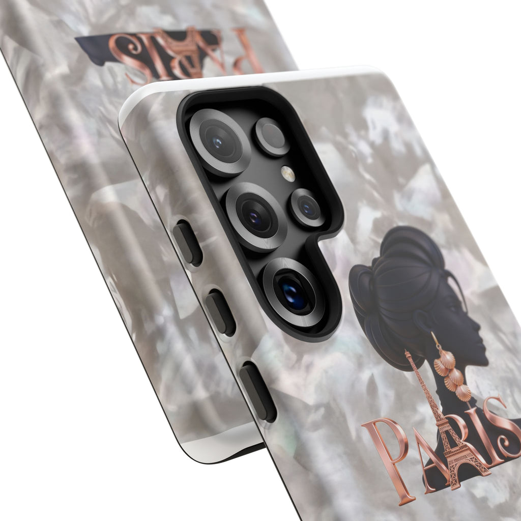 Paris Silhouette Pearl Phone Case — Tough Protective Smartphone Cover Printify