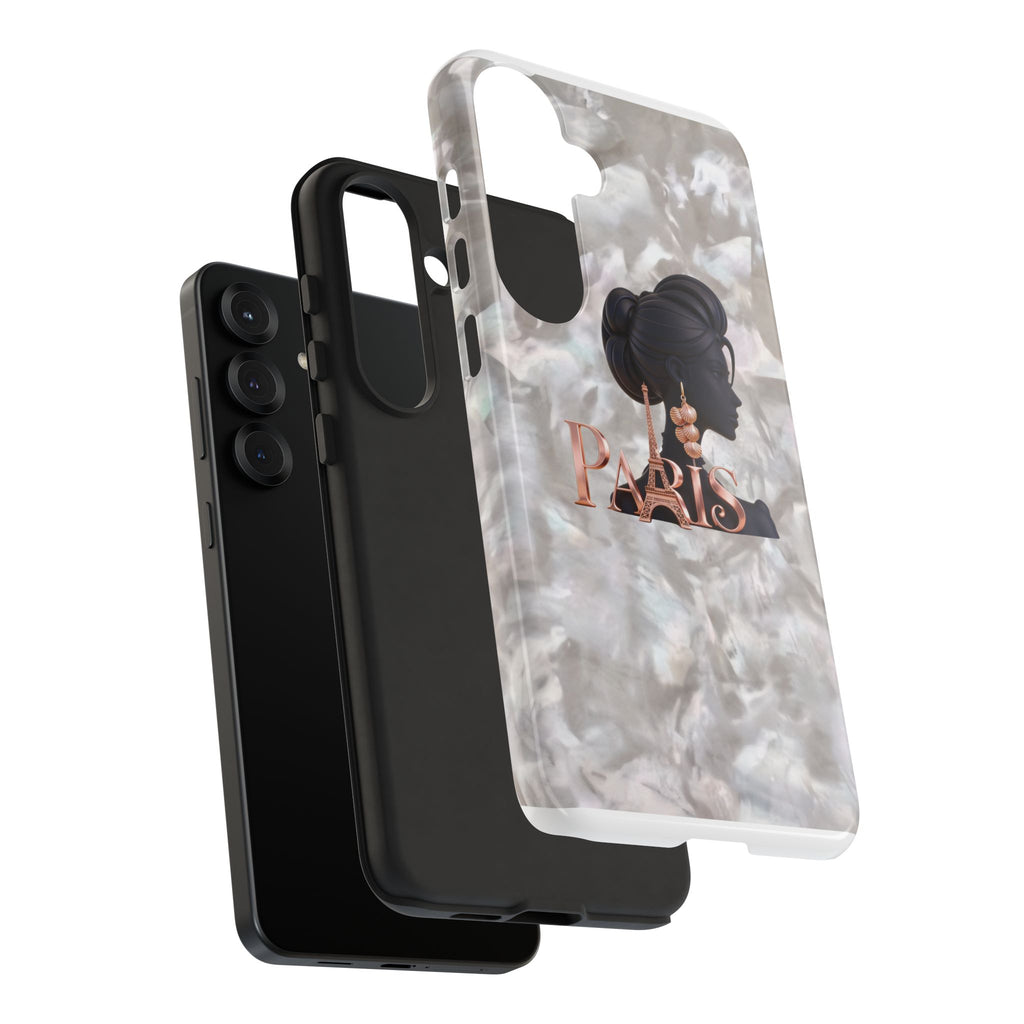 Paris Silhouette Pearl Phone Case — Tough Protective Smartphone Cover Printify