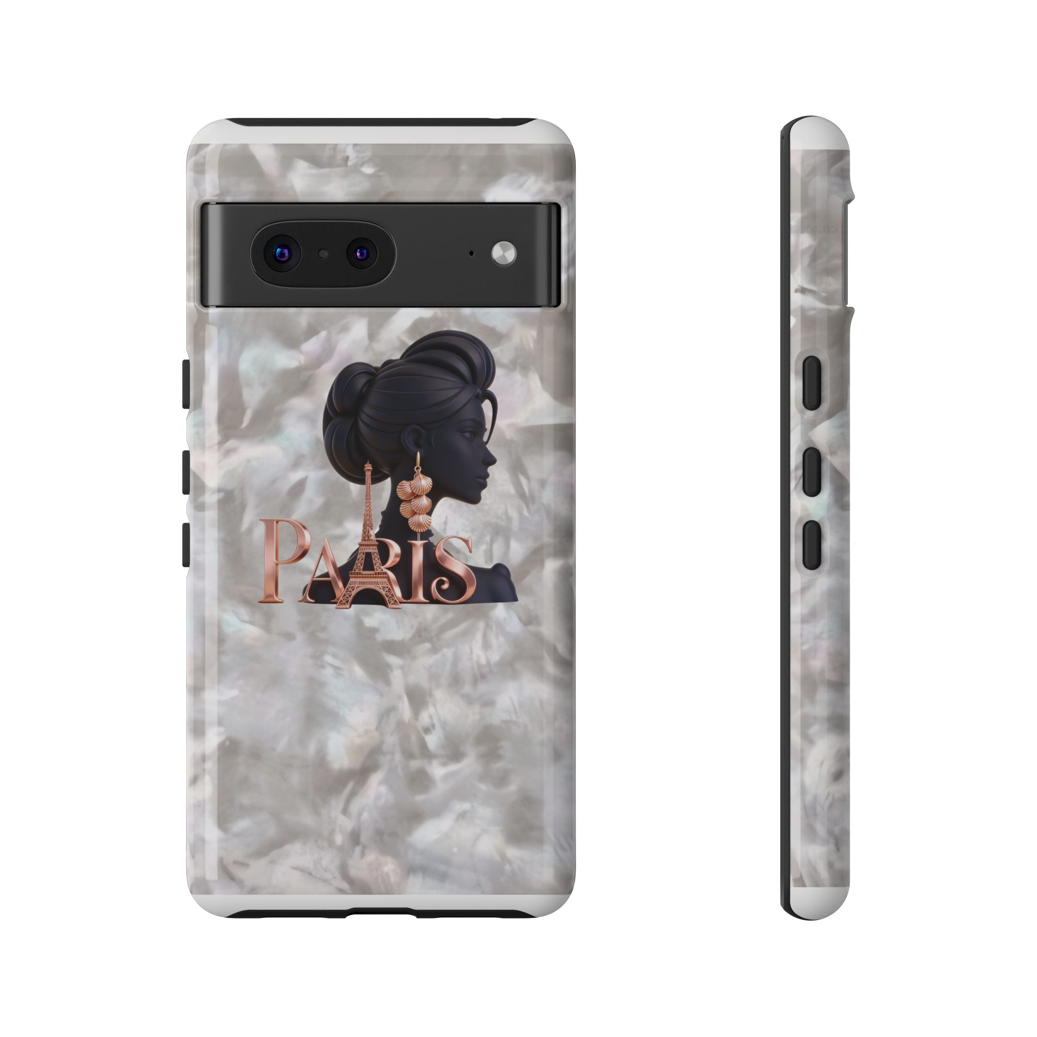 Paris Silhouette Pearl Phone Case — Tough Protective Smartphone Cover Printify