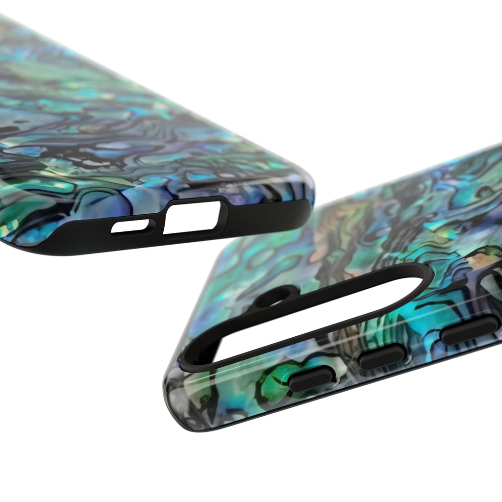 Abalone Shell Pattern Phone Case | Iridescent Ocean Swirl Protective Cover Printify