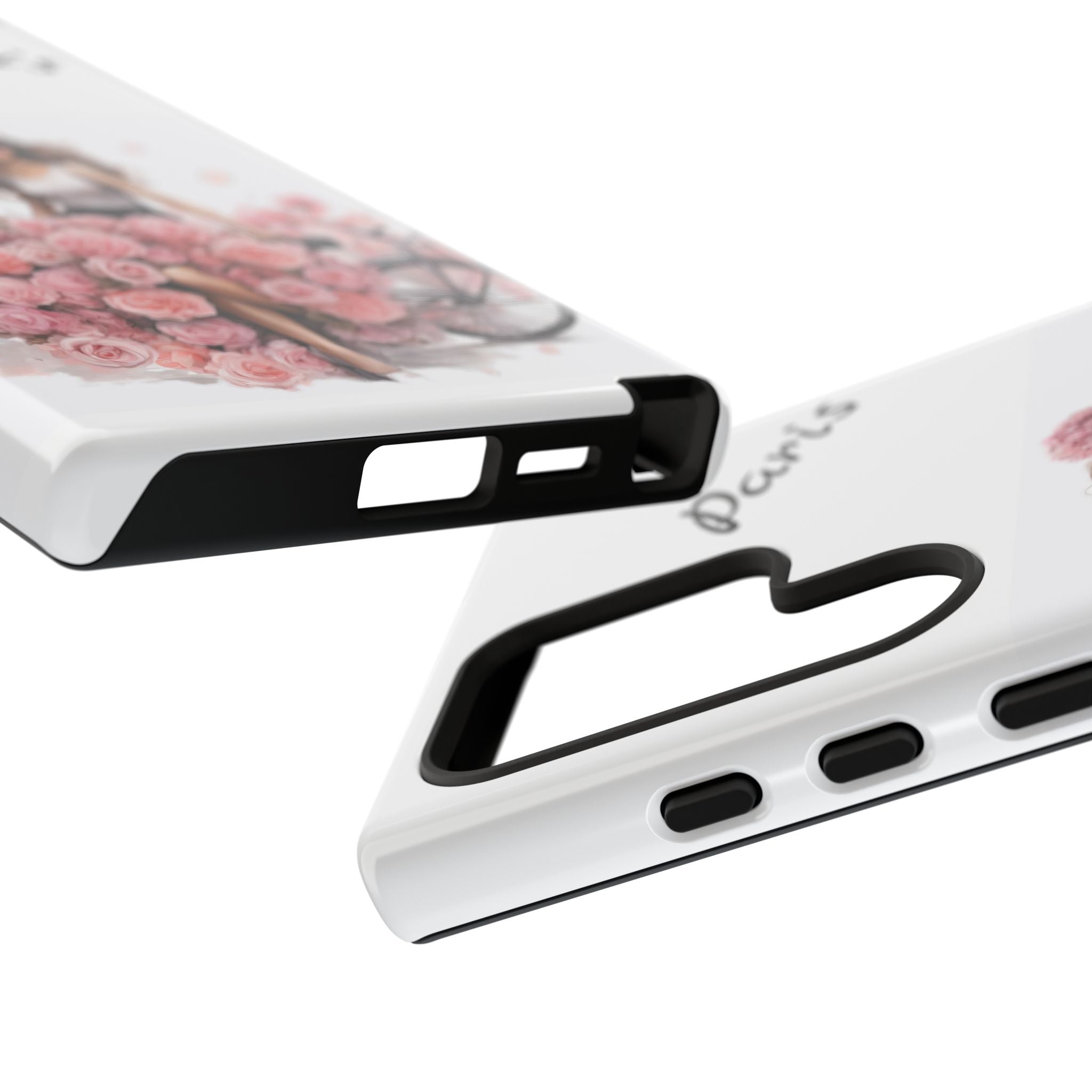 Paris Rose Bicycle woman phone case | Floral iPhone case Printify